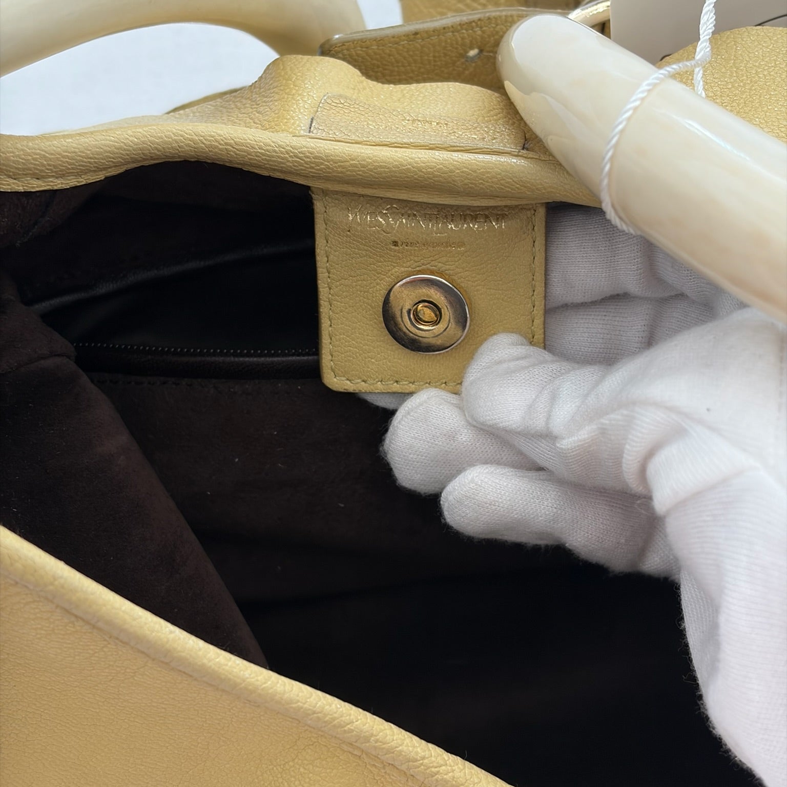 ysl 2000s yellow mombasa bag
