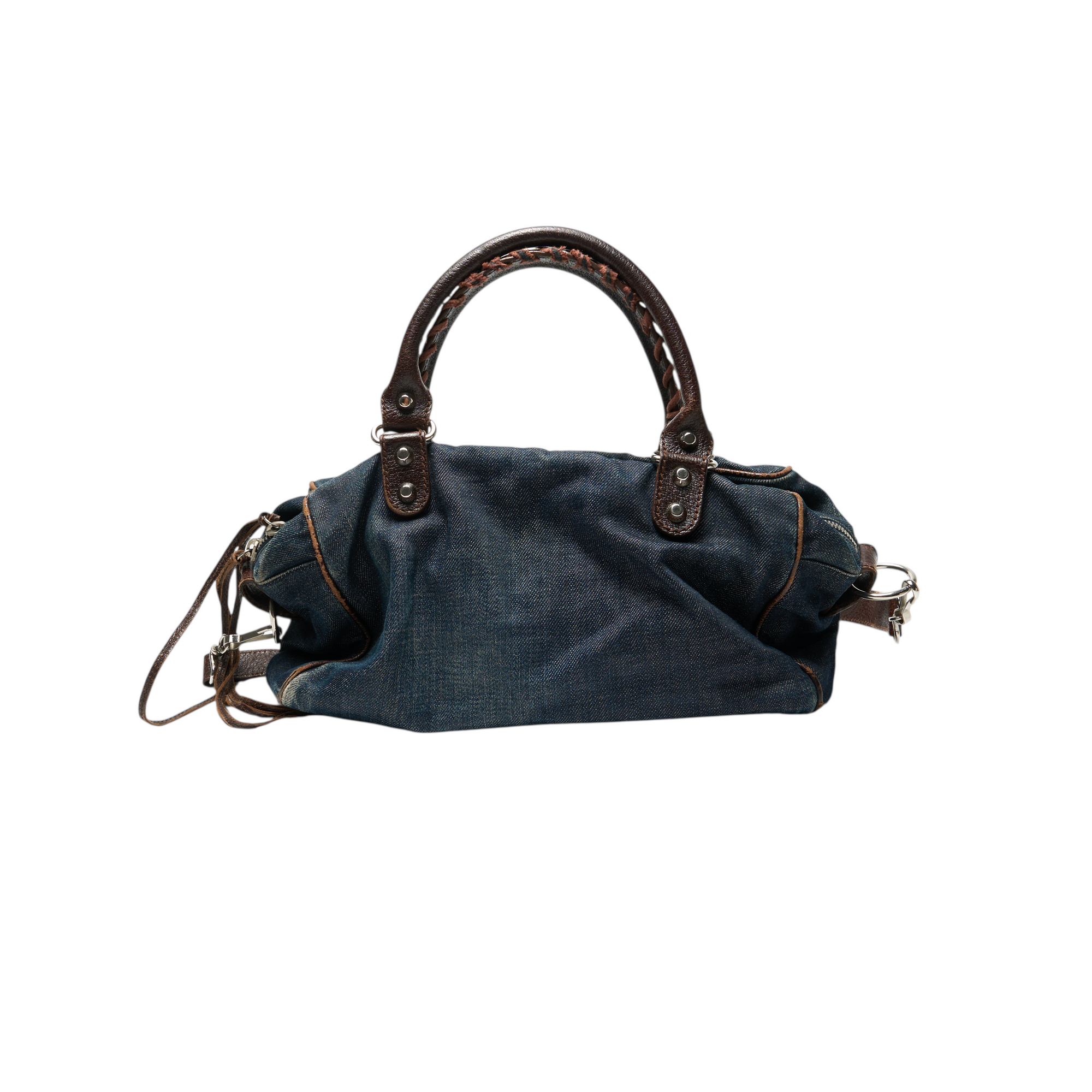 balenciaga 2000s denim city bag
