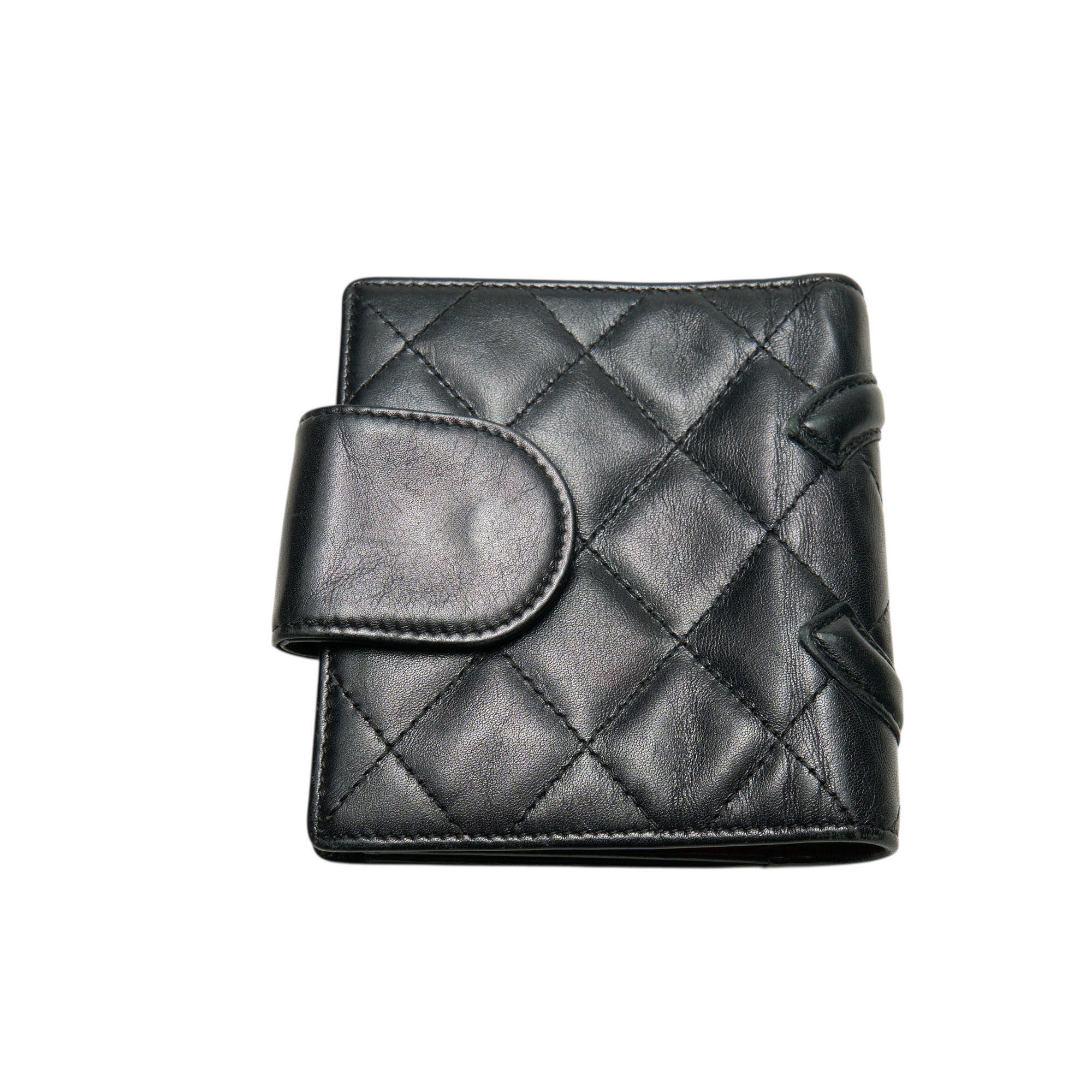chanel 2000s black cambon wallet