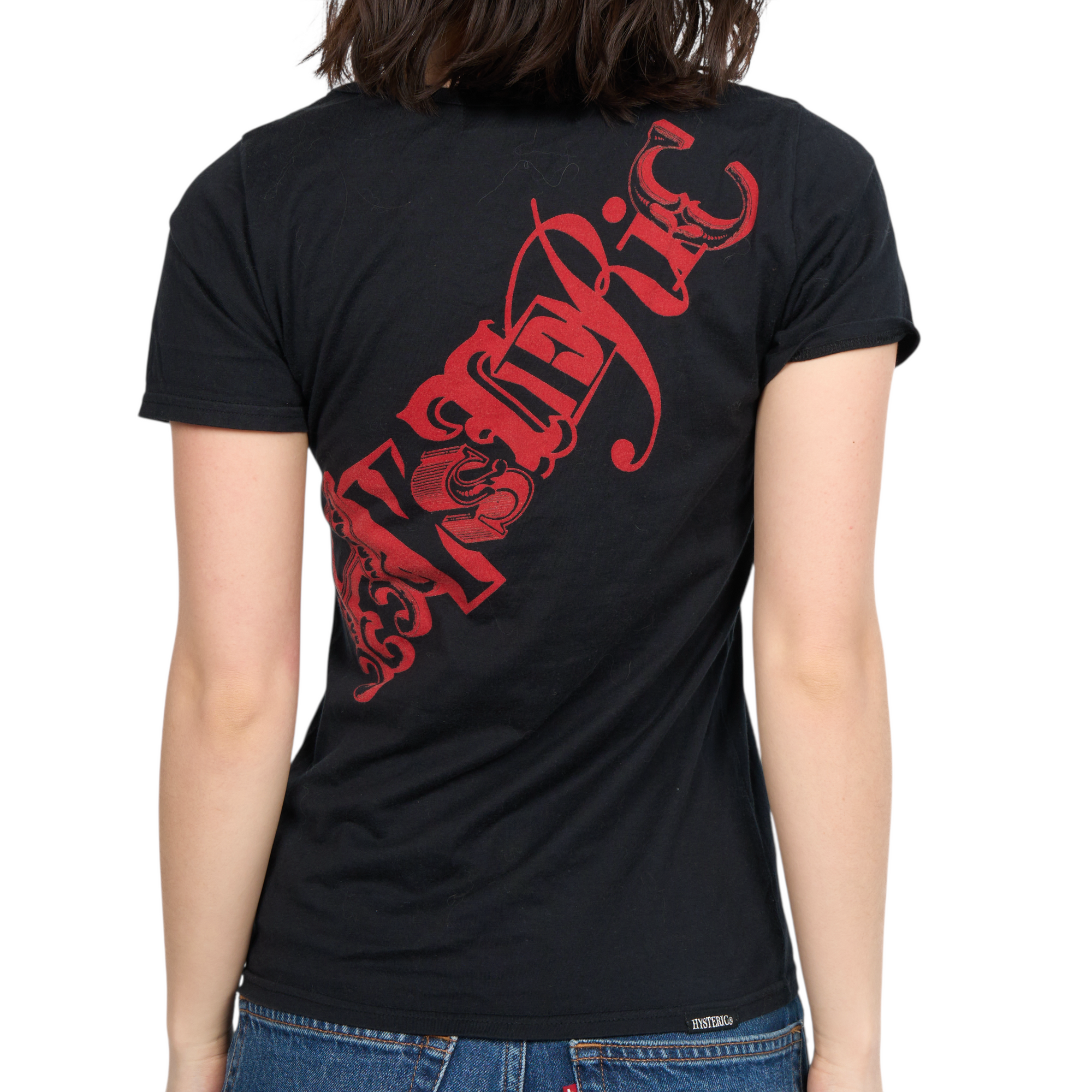 hysteric glamour black top with girl design