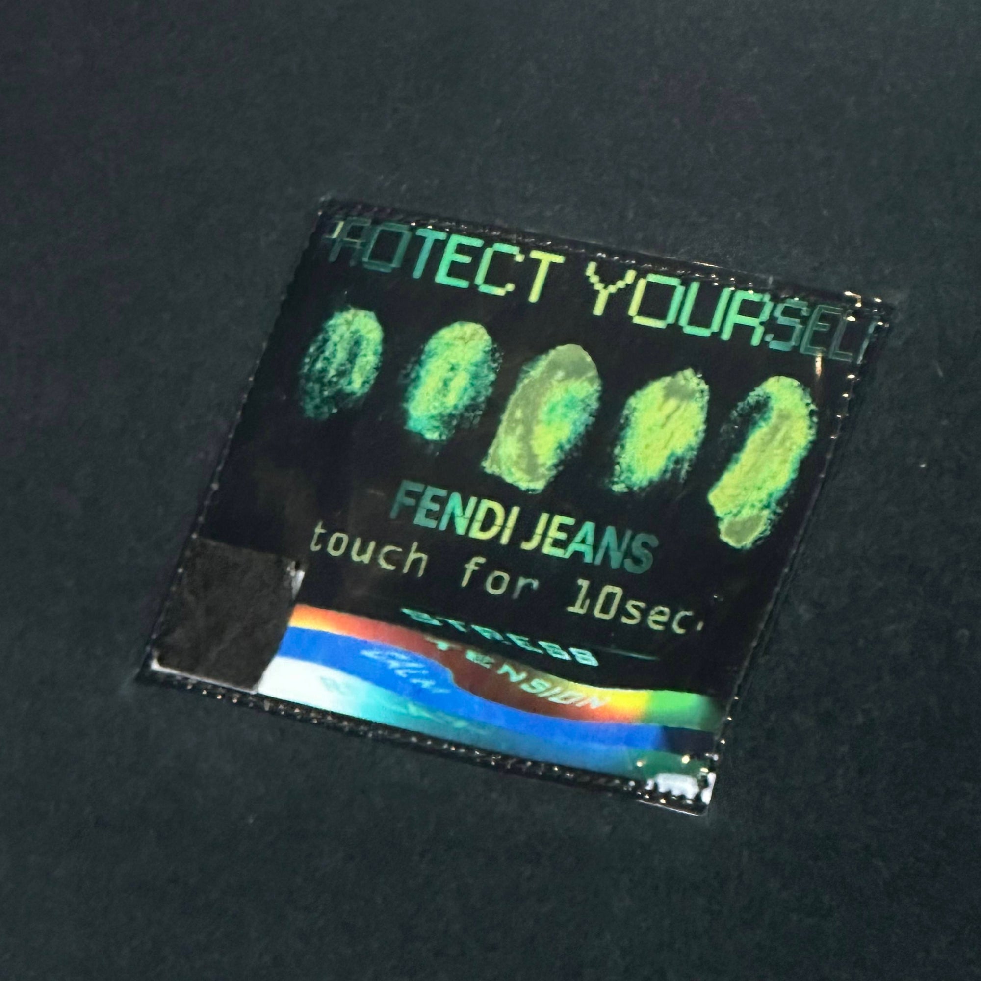 fendi 2000s black graphic top