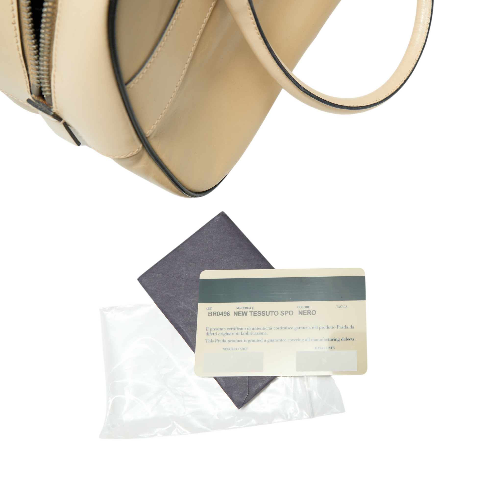 prada 2000s cream bowler bag