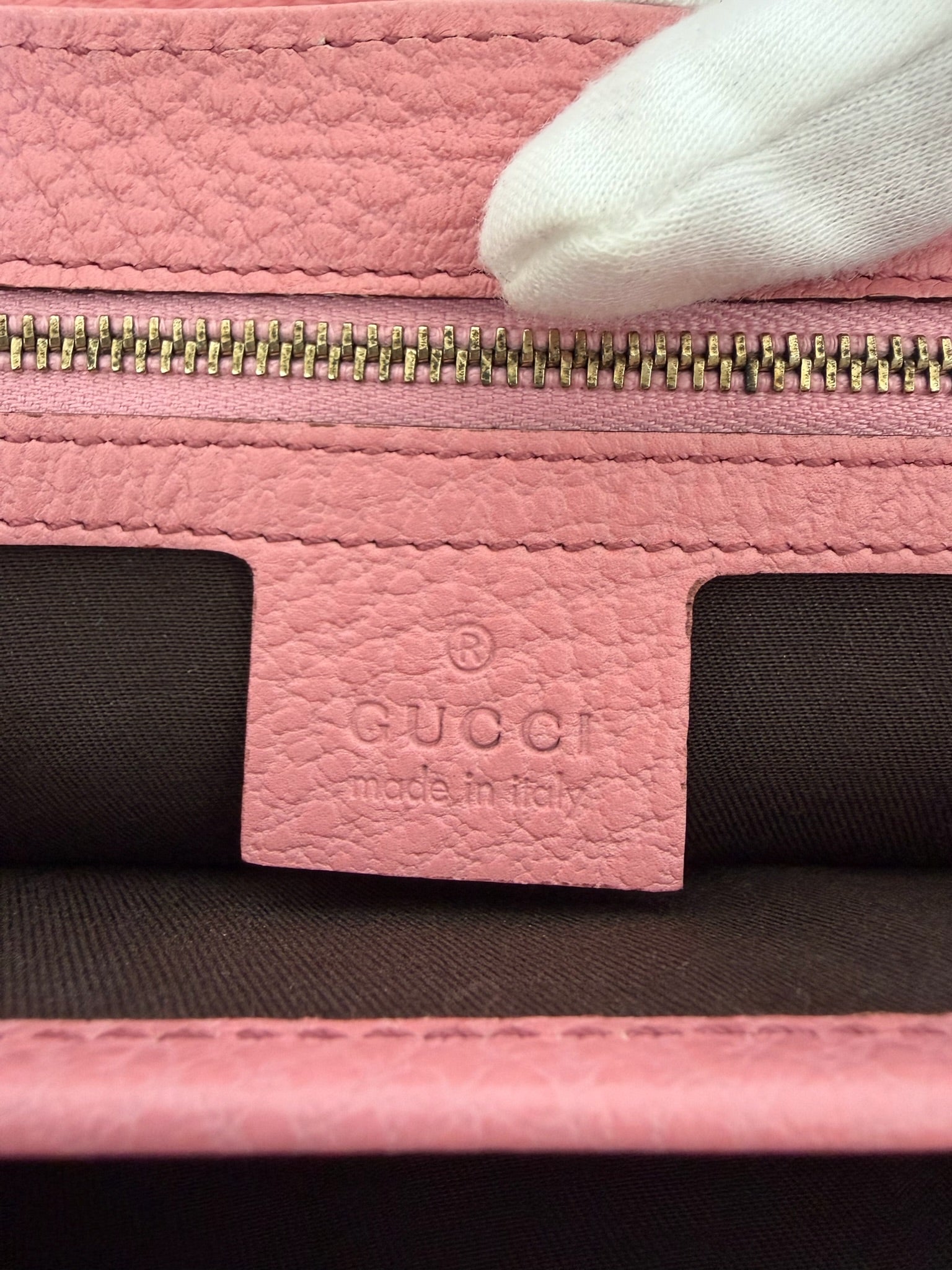 gucci 2000s pink bamboo bag