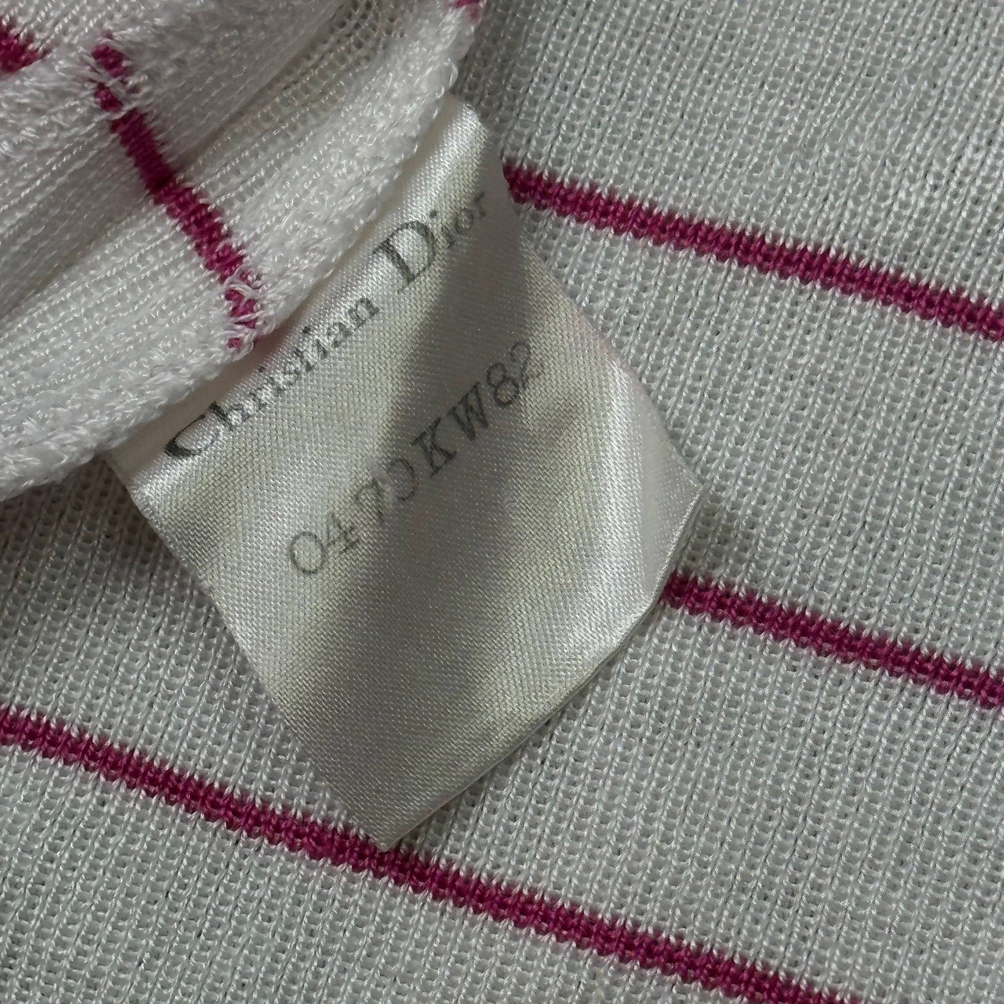 christian dior 2000s pink striped top