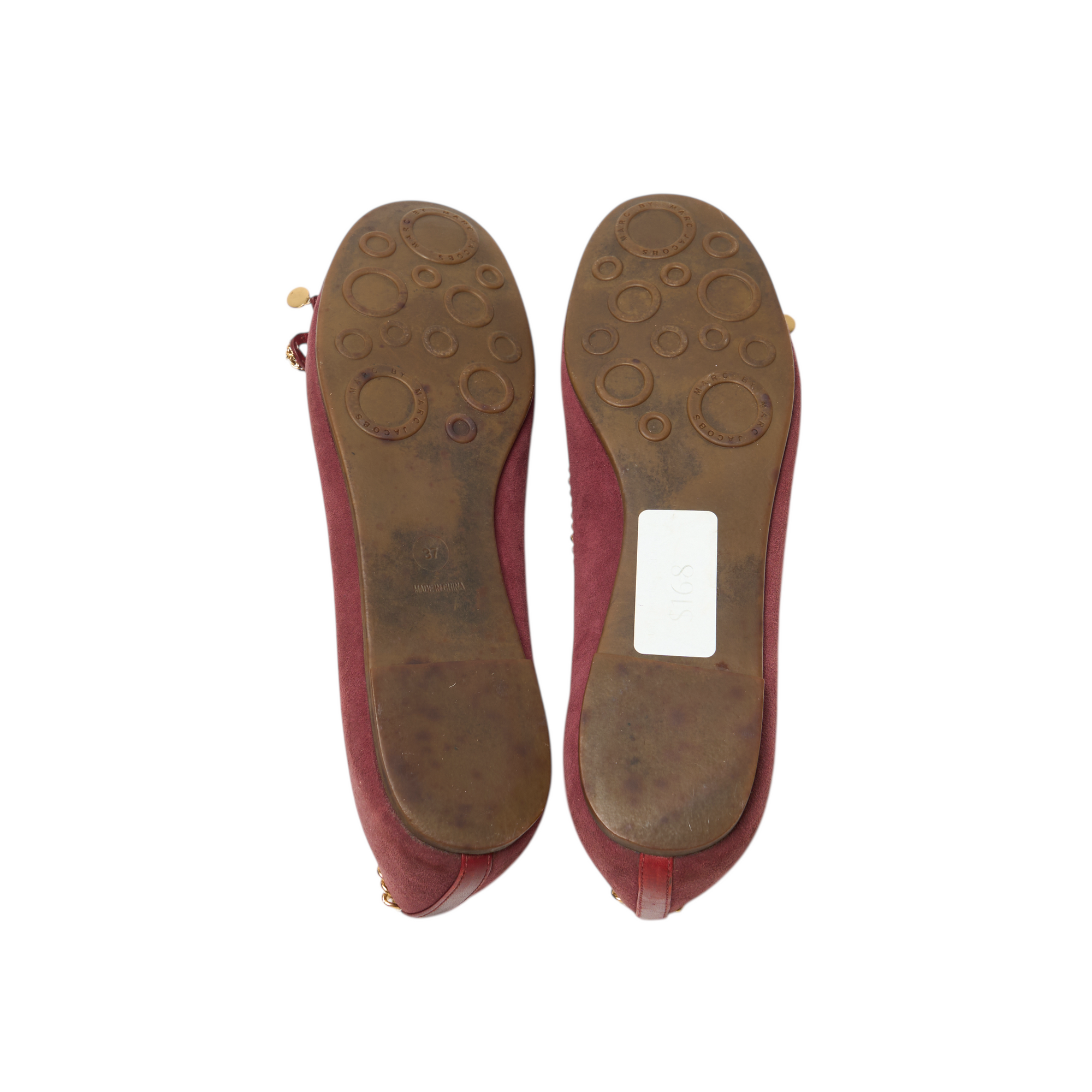marc jacobs 2000s burgundy red flats