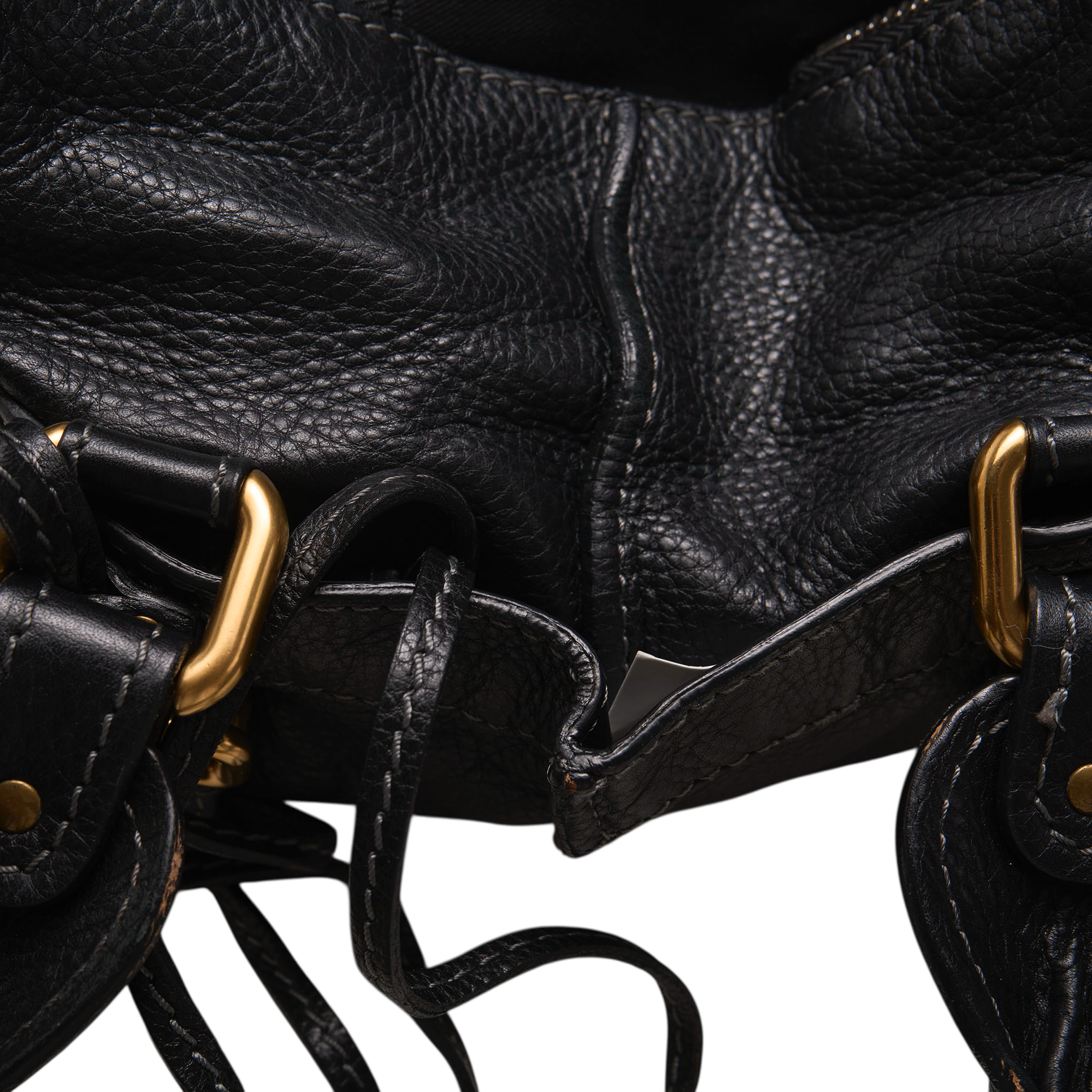 chloé 2000s black small paddington bag