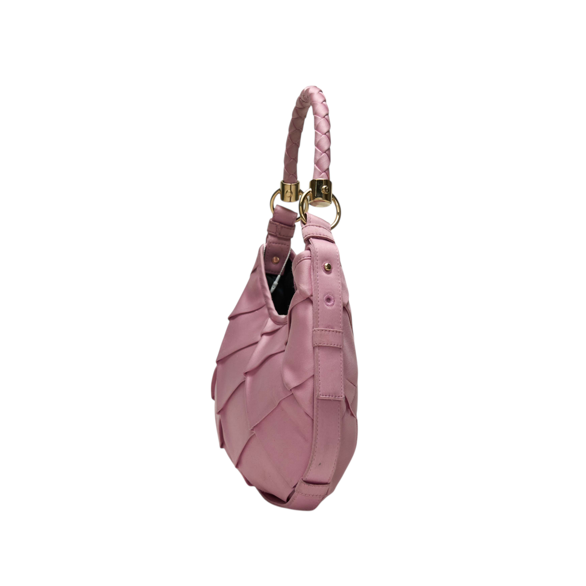 ysl 2000s pink satin mombasa bag
