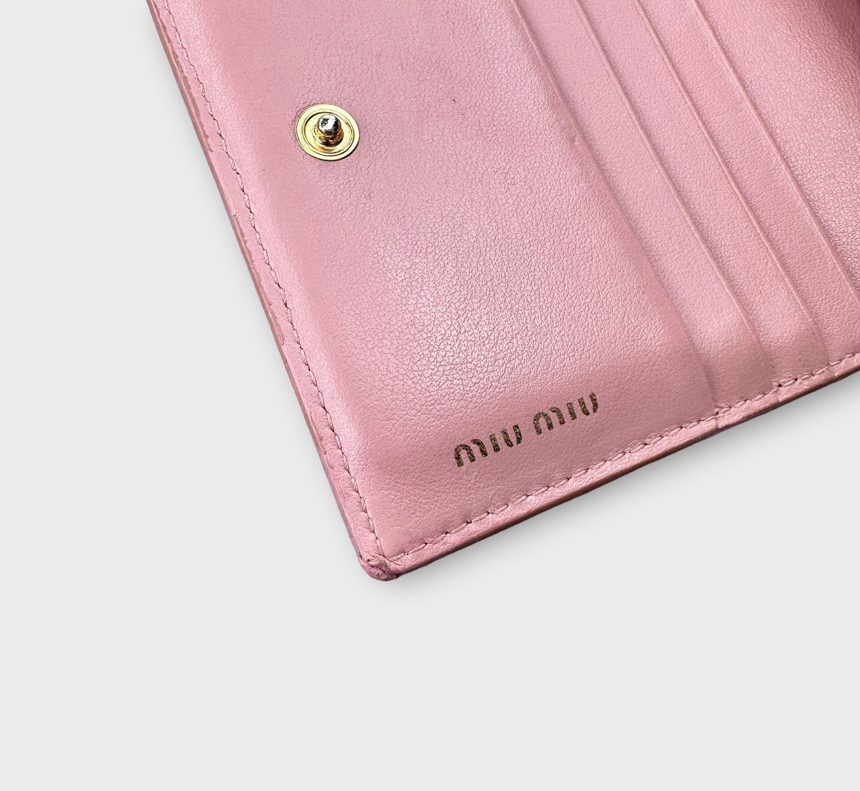 miu miu pink bow wallet