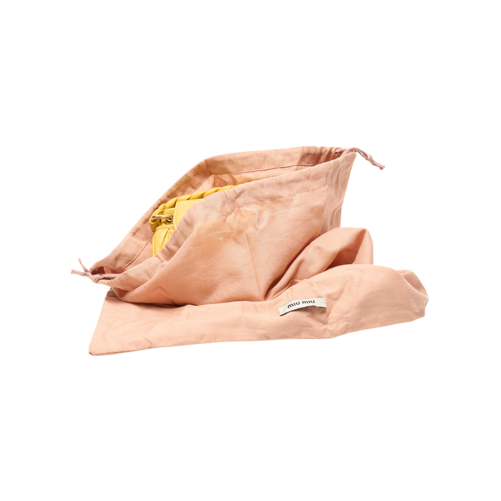 miu miu mini yellow bag