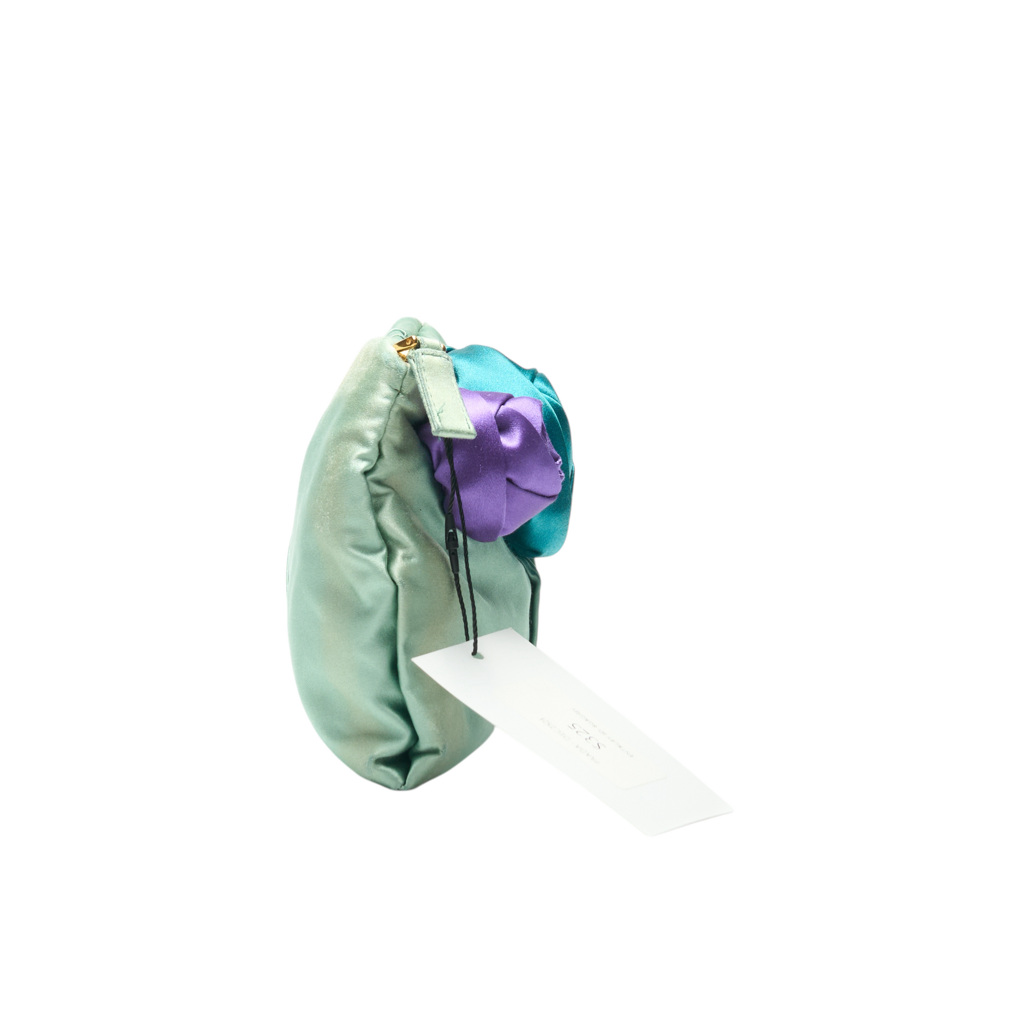 prada 2000s green clutch bag