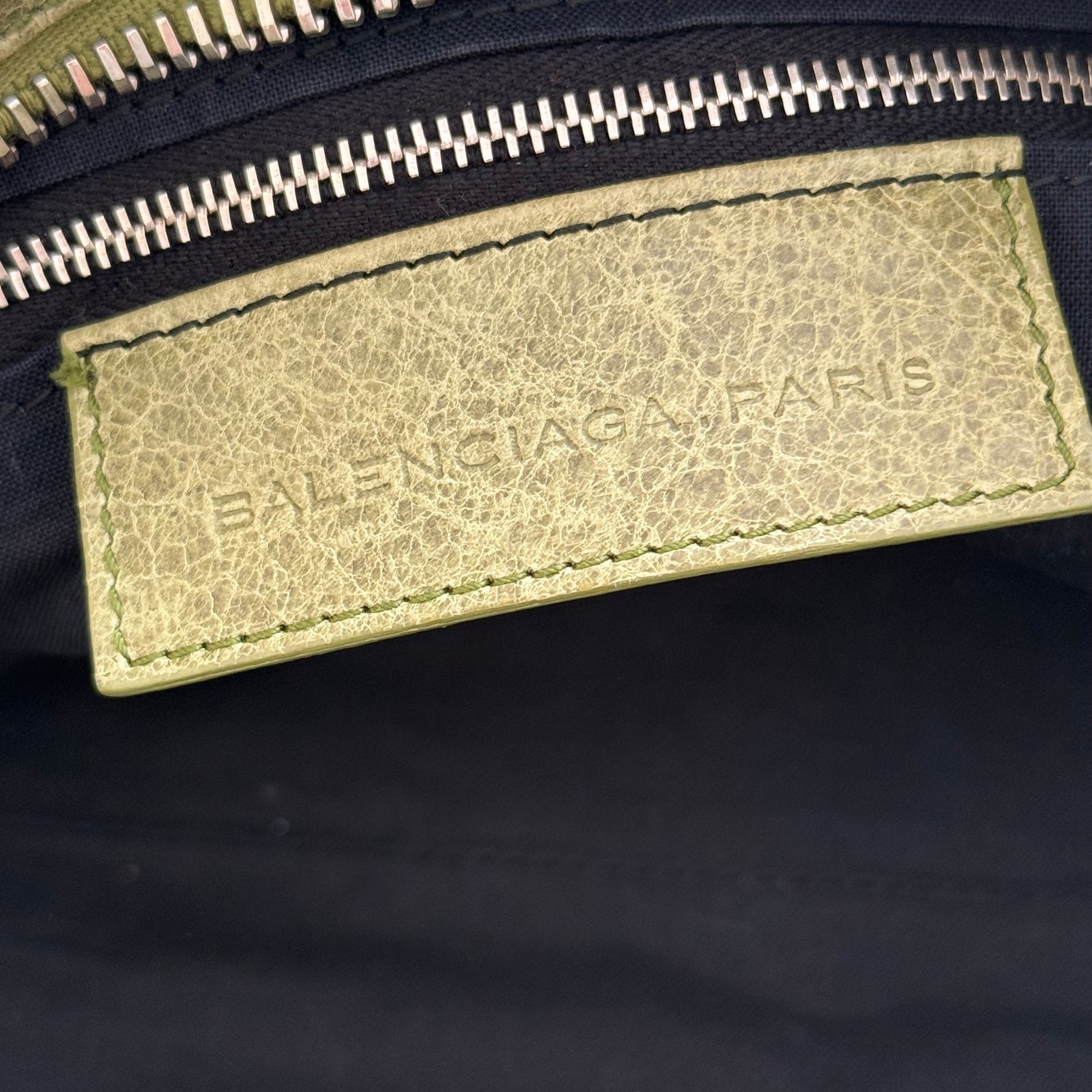 balenciaga 2000s green city bag