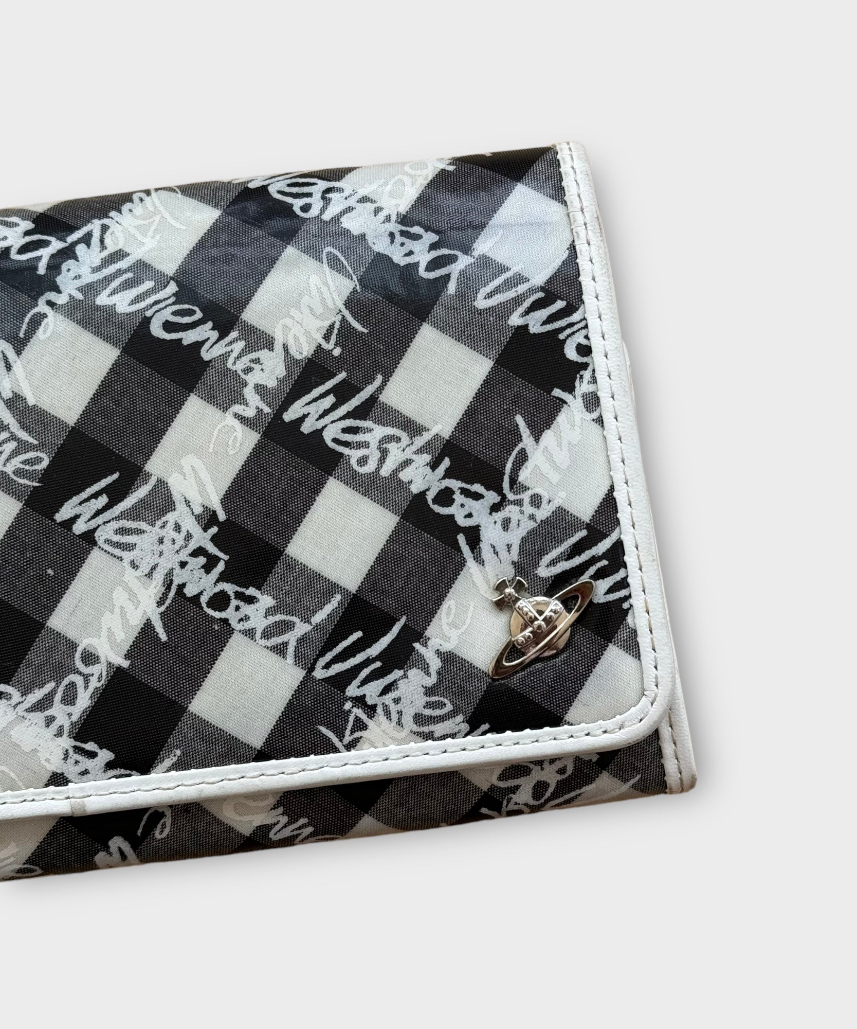 vivienne westwood black and white wallet