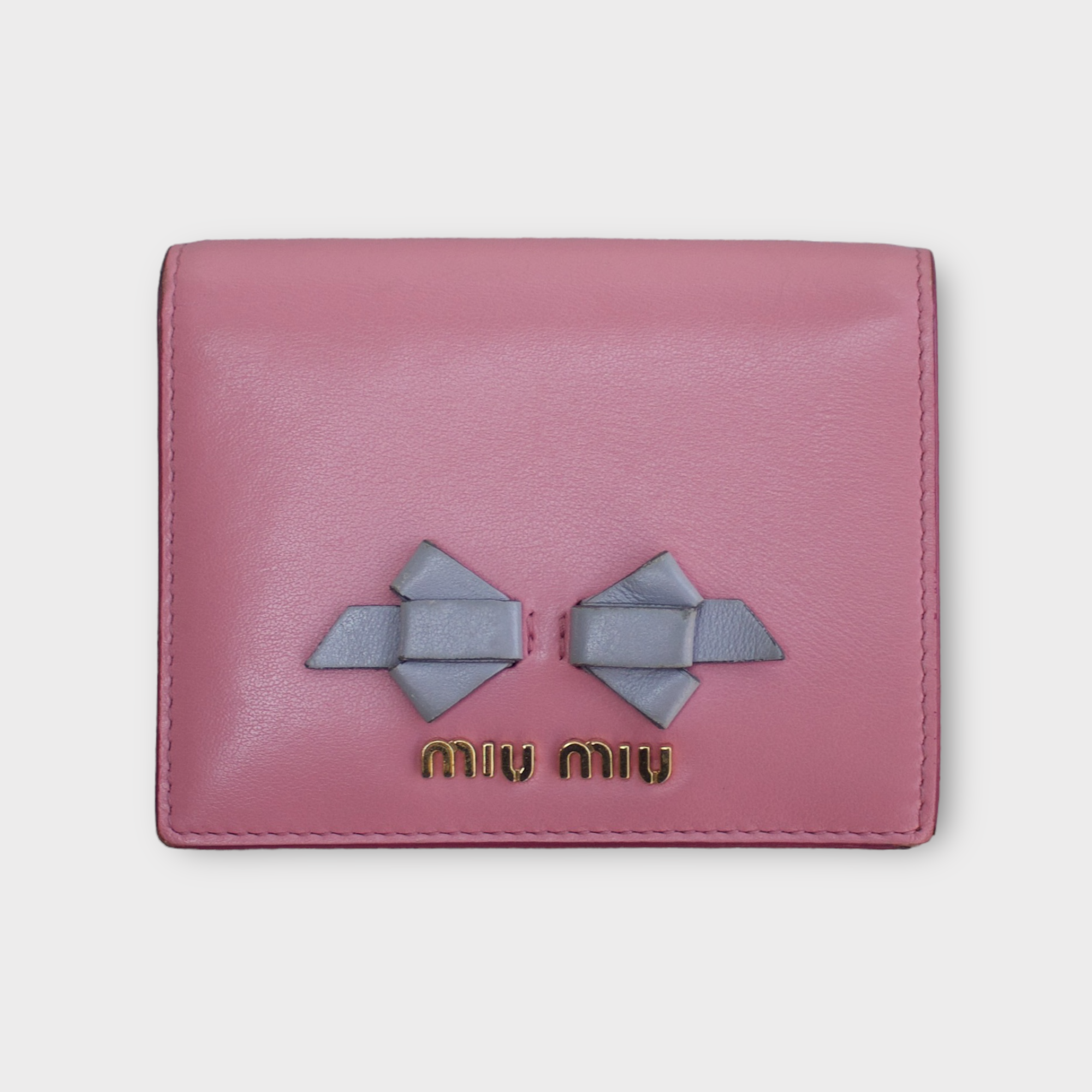 miu miu pink bow wallet