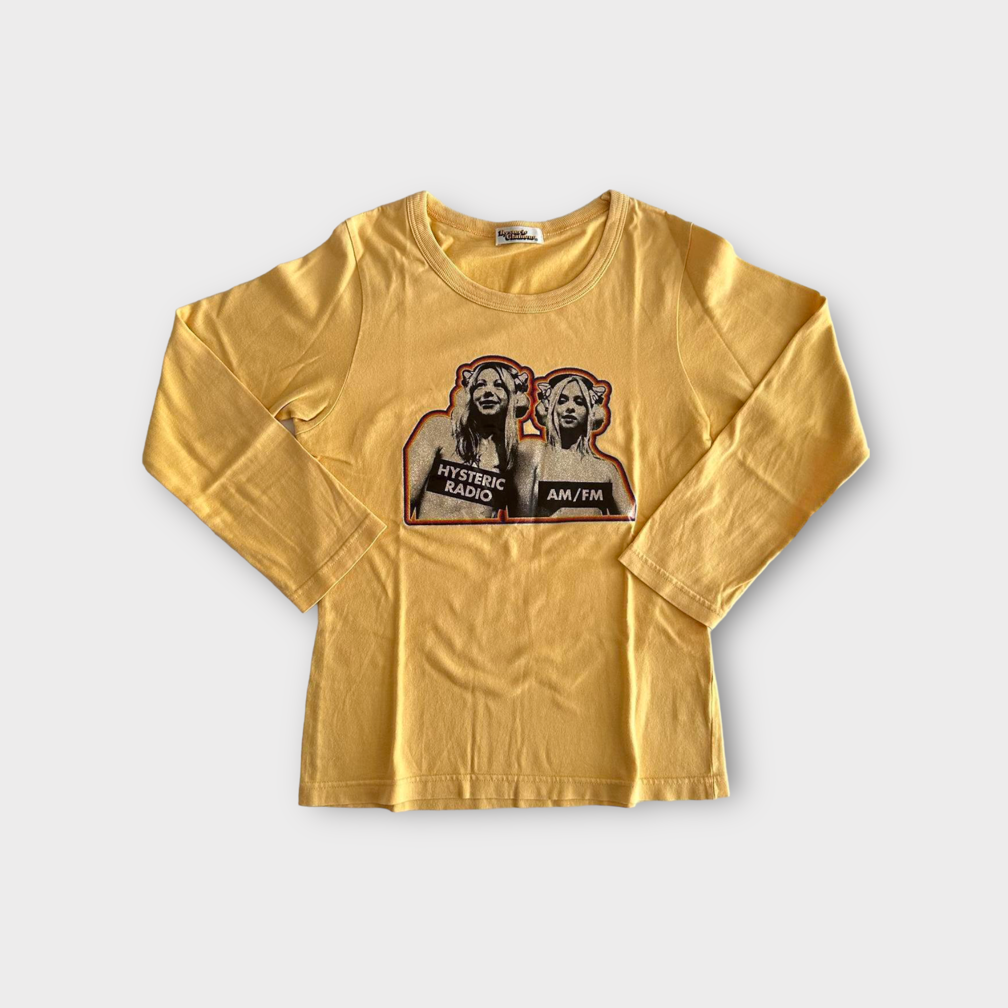 hysteric glamour 2000s yellow long sleeve top