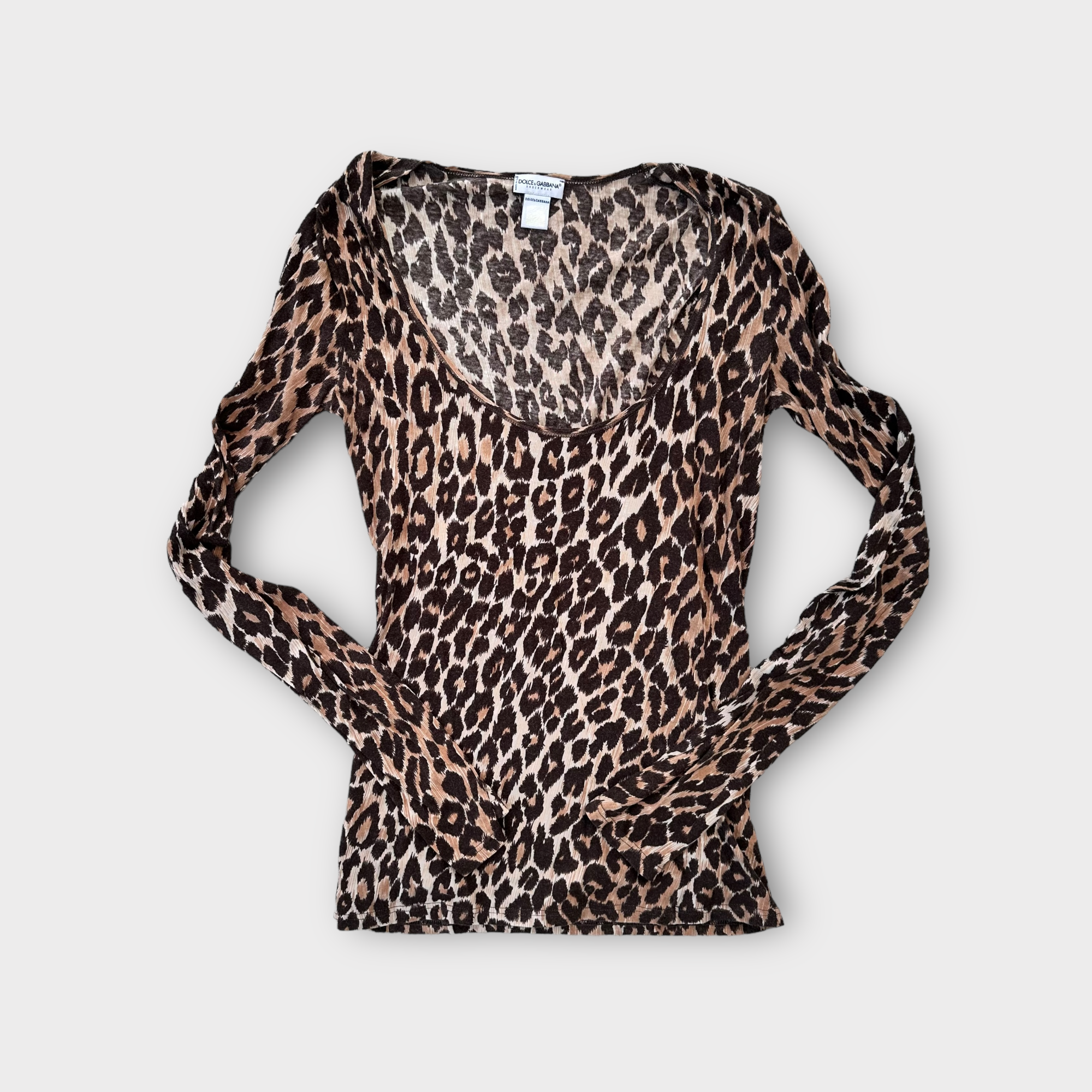 dolce & gabbana leopard long sleeve top