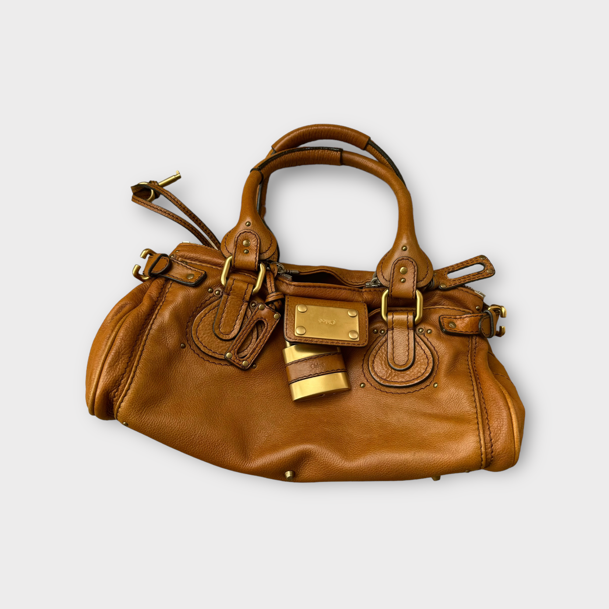 chloé 2000s tan paddington bag