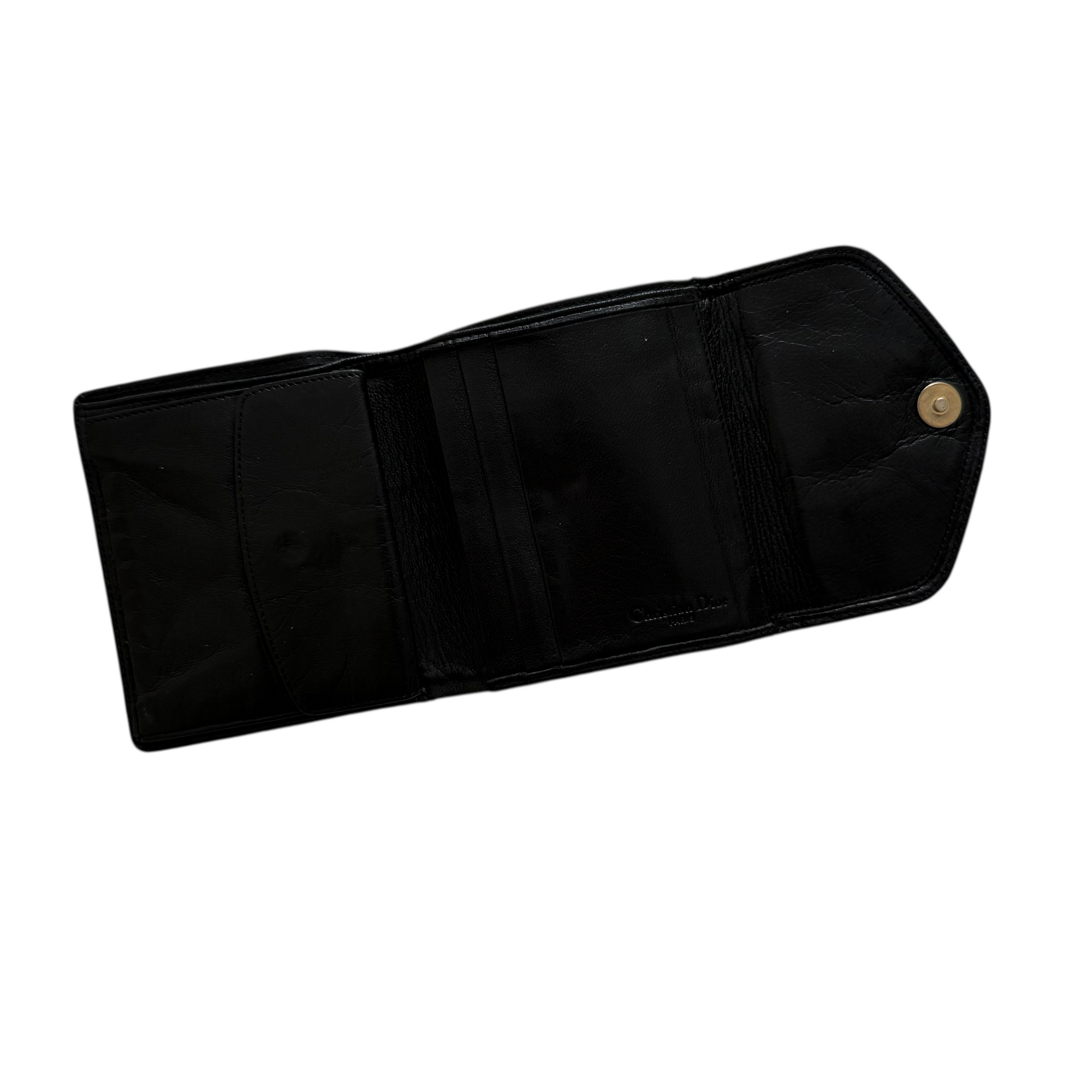 christian dior 2000s black wallet