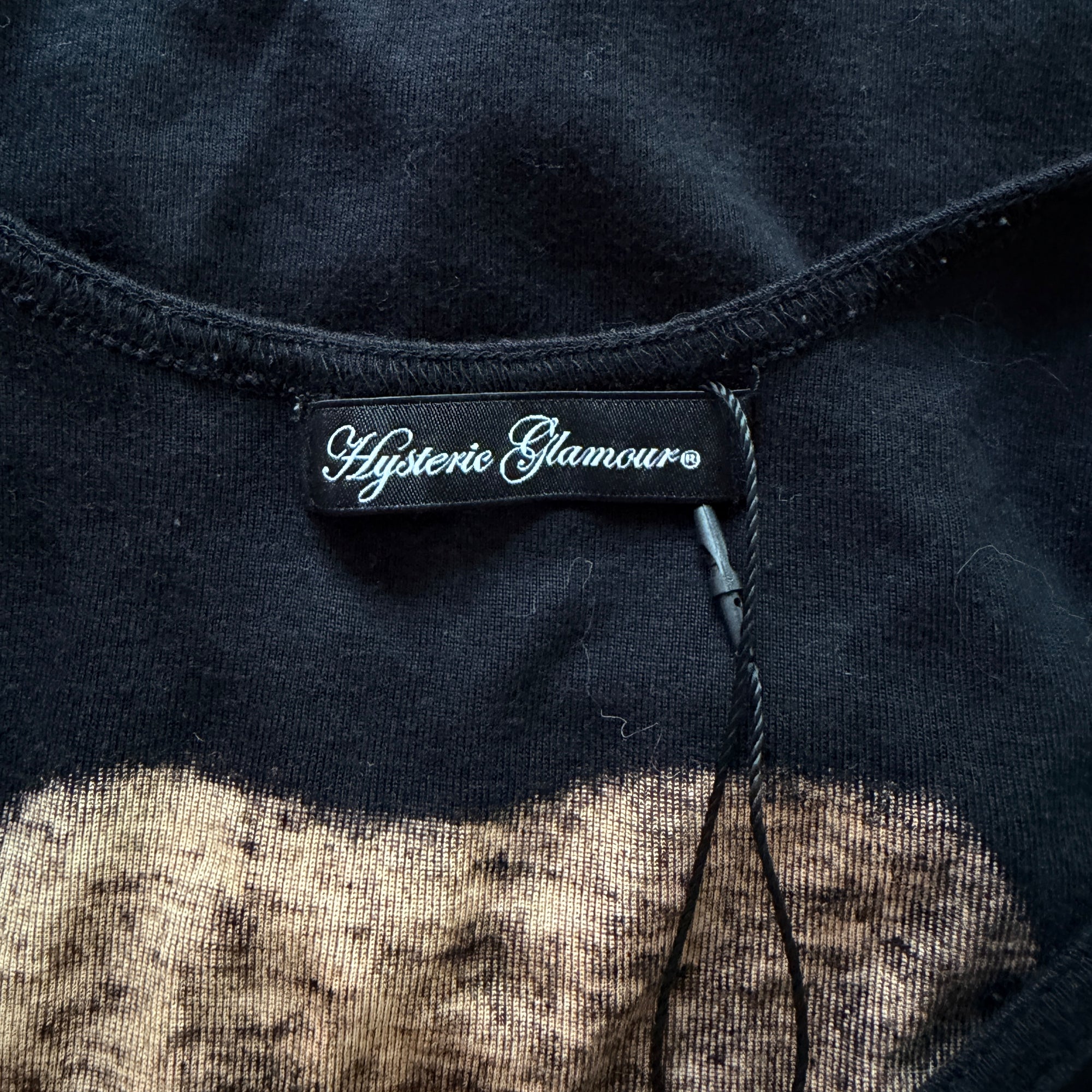 hysteric glamour black top with girl design