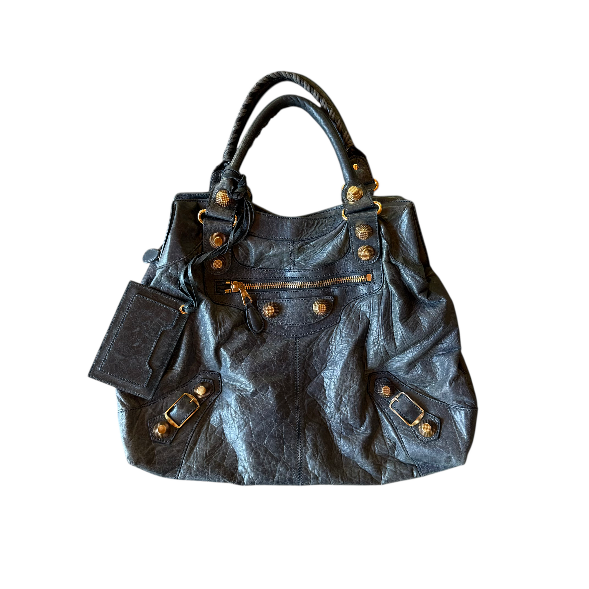 balenciaga 2000s gray city bag