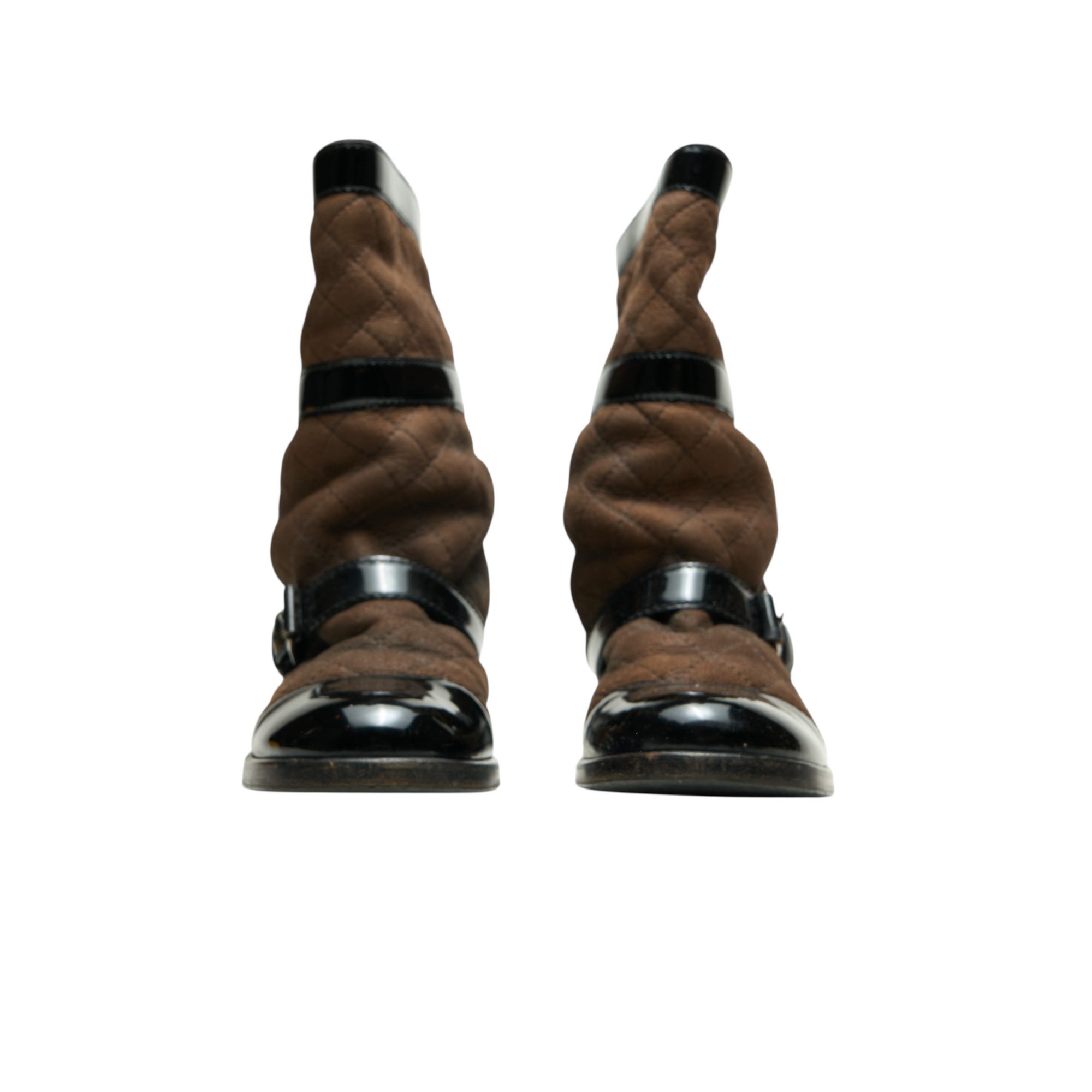 chanel 2000s brown suede boots
