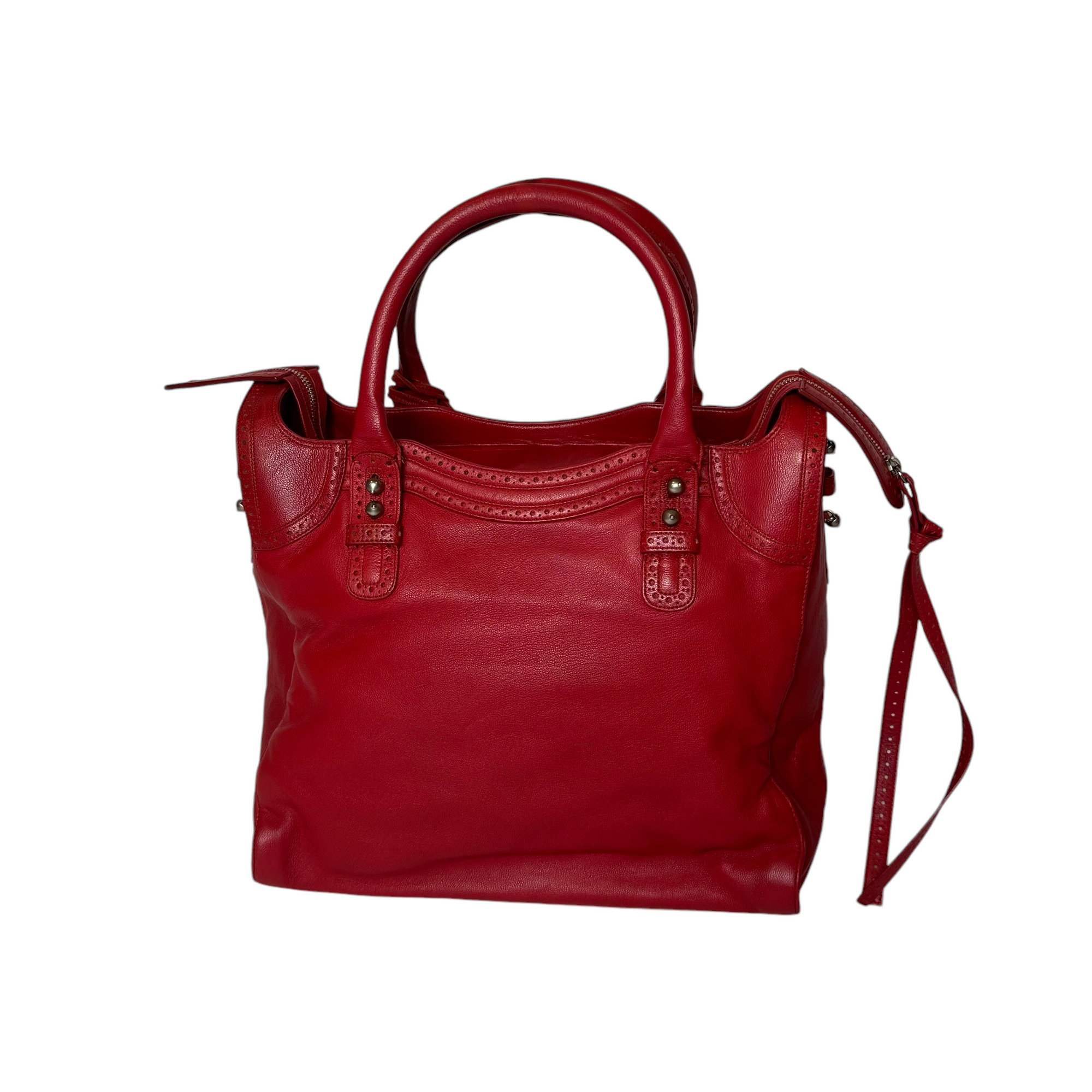 balenciaga 2000s red city bag