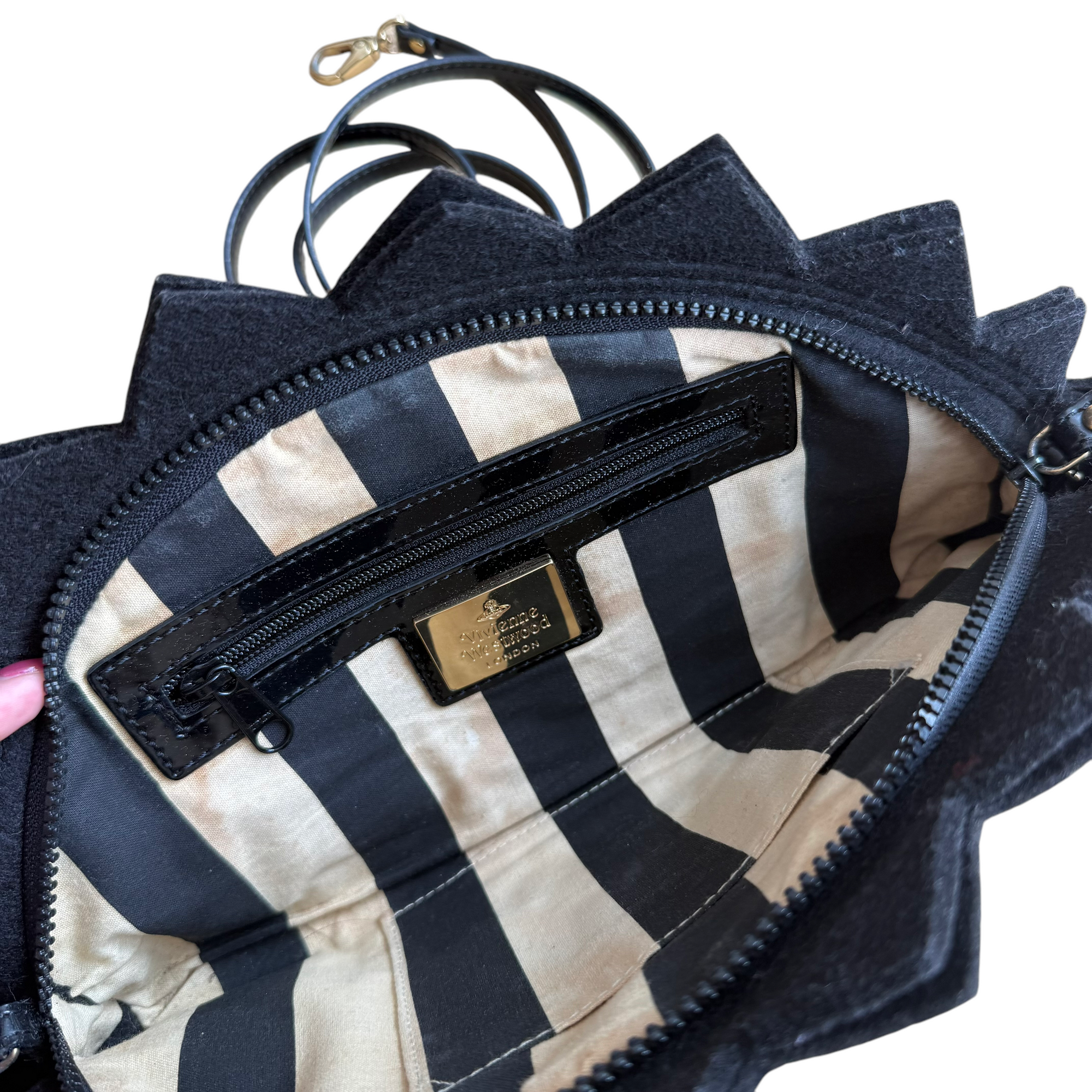 vivienne westwood black shoulder bag