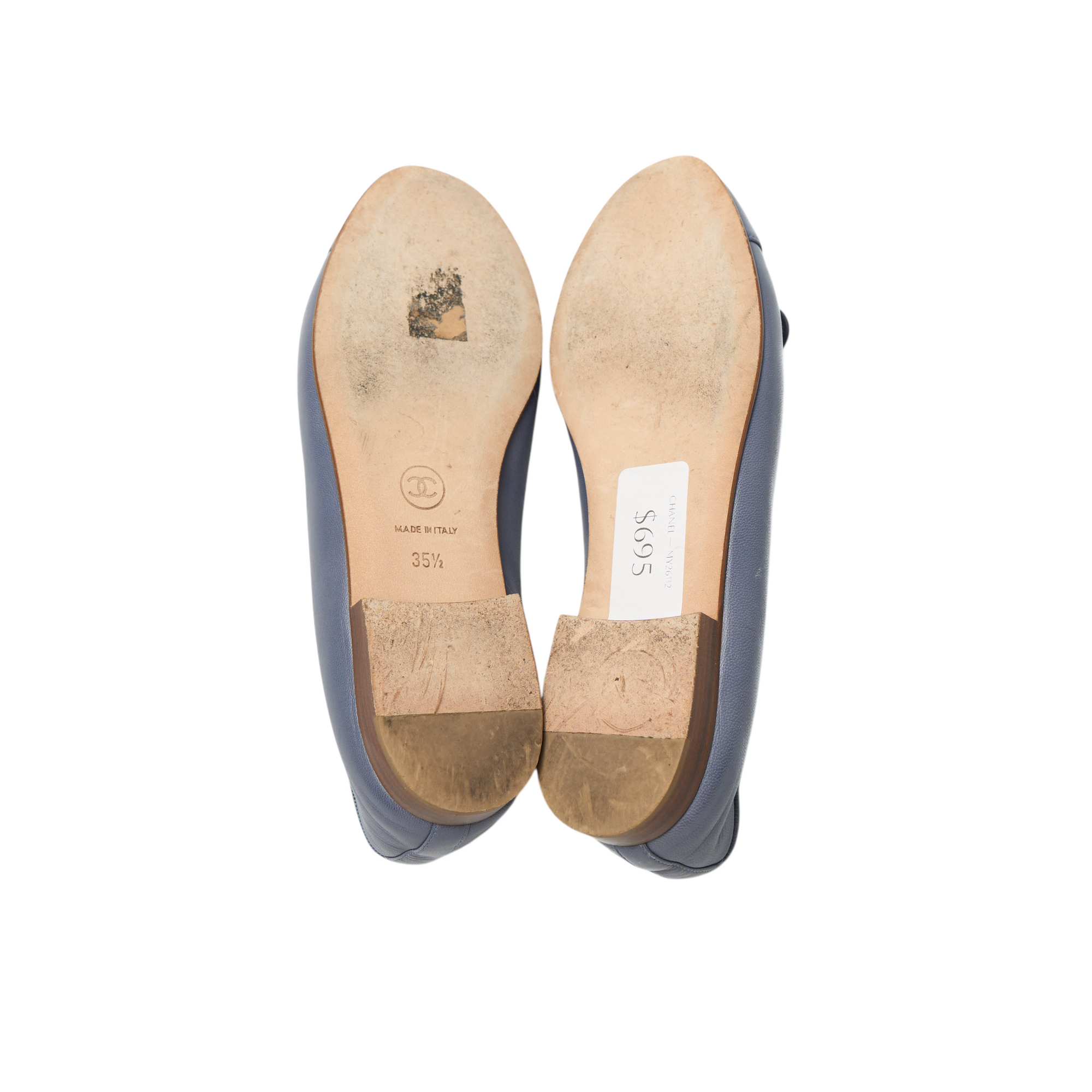 chanel light purple ballerina flats