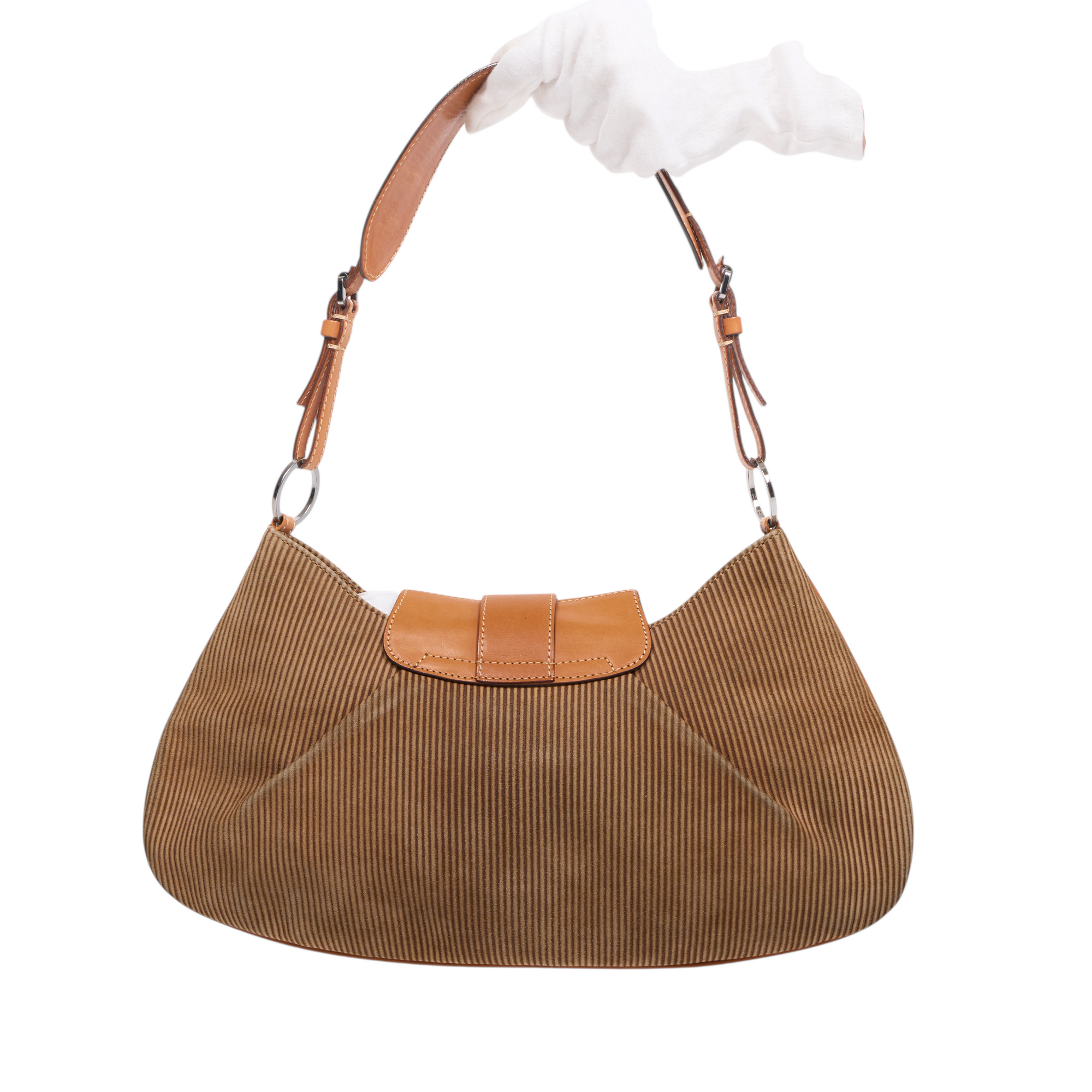 christian dior 2000s corduroy shoulder bag