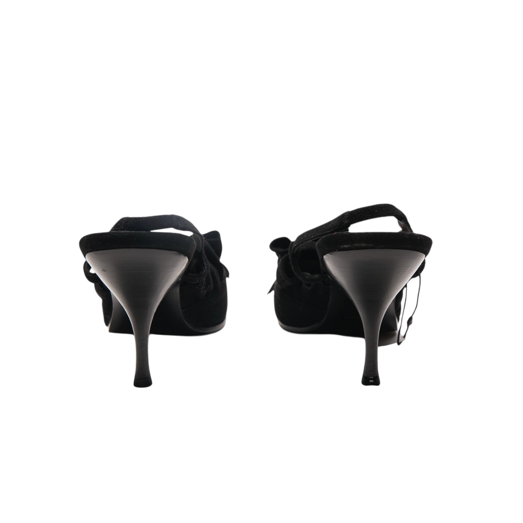 miu miu 2000s black bow heels