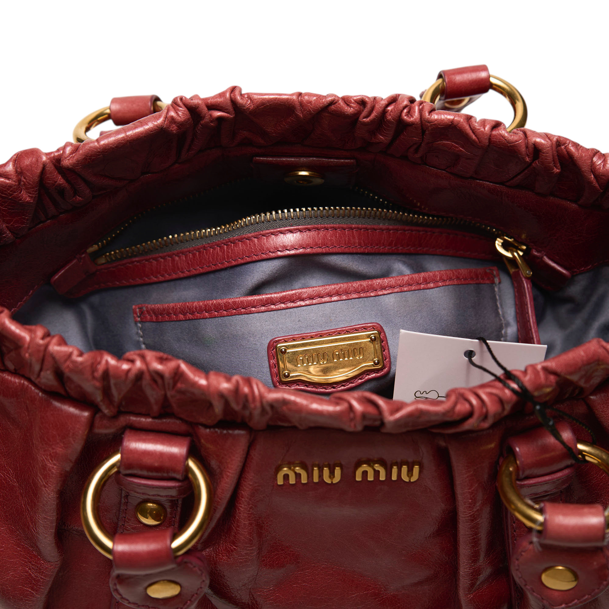 miu miu 2000s red vitello bag