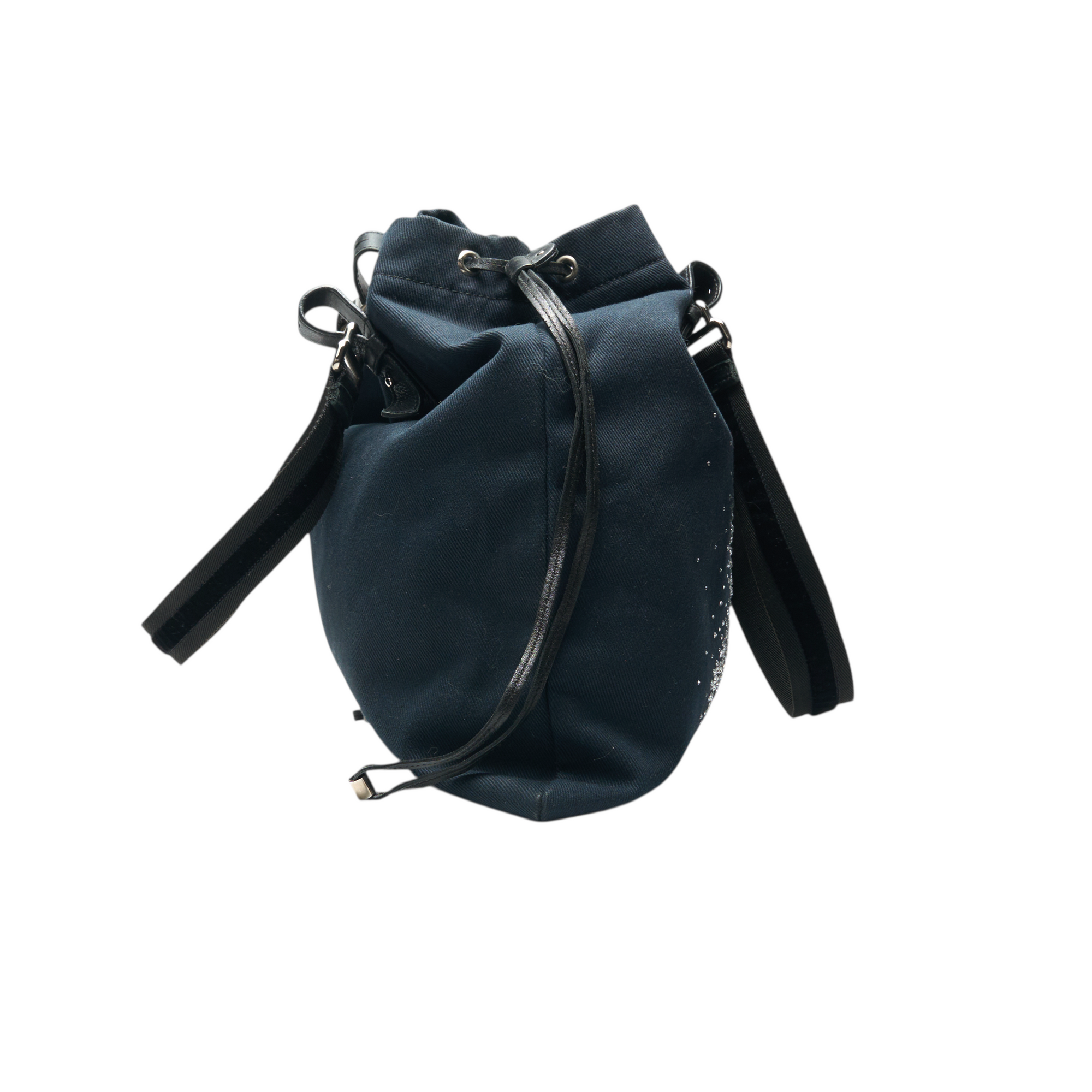 ysl 2000s navy blue tote bag