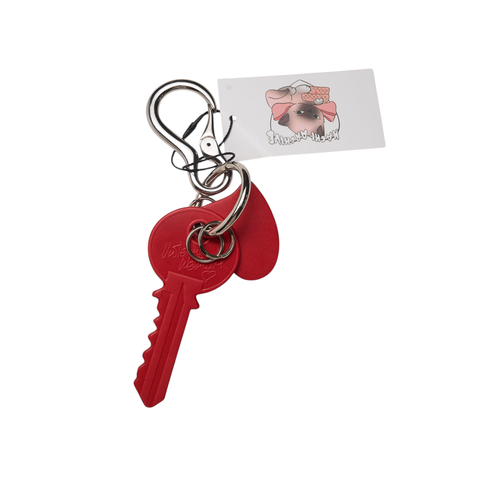 vivienne westwood red heart keychain