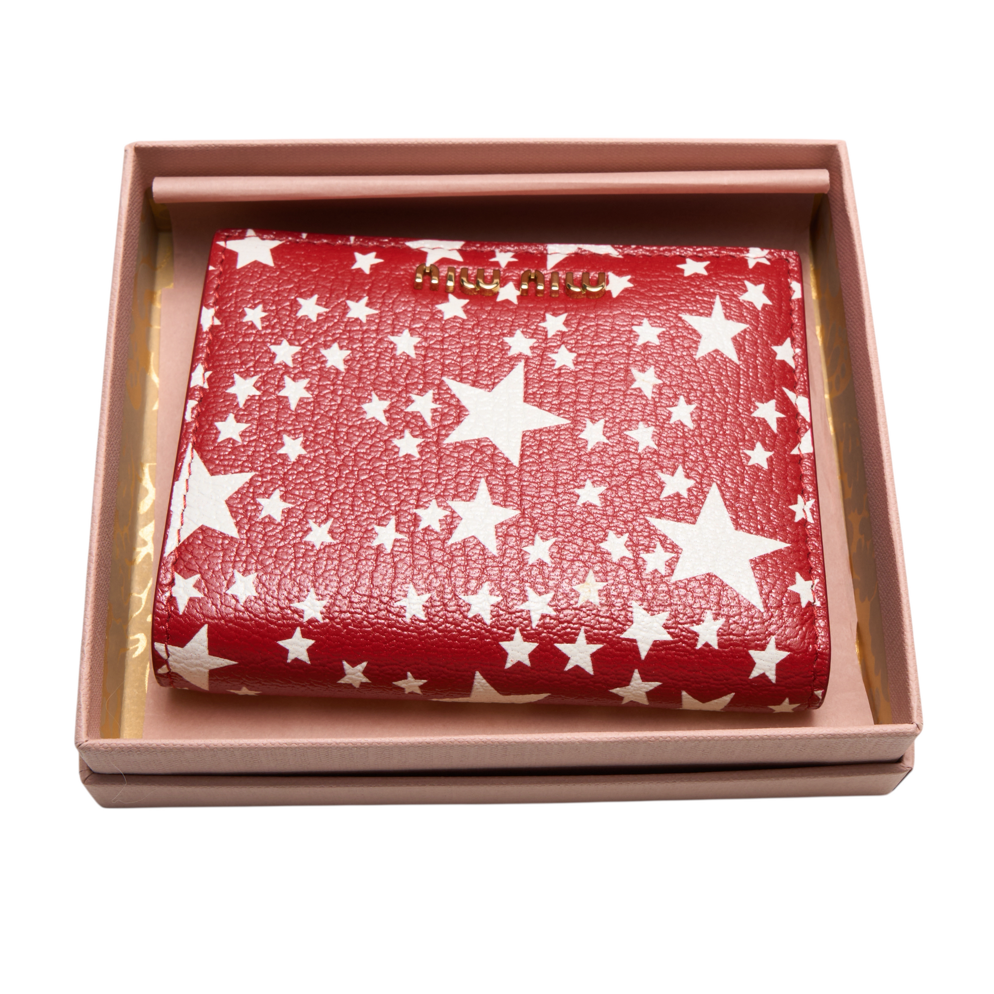 miu miu red star wallet