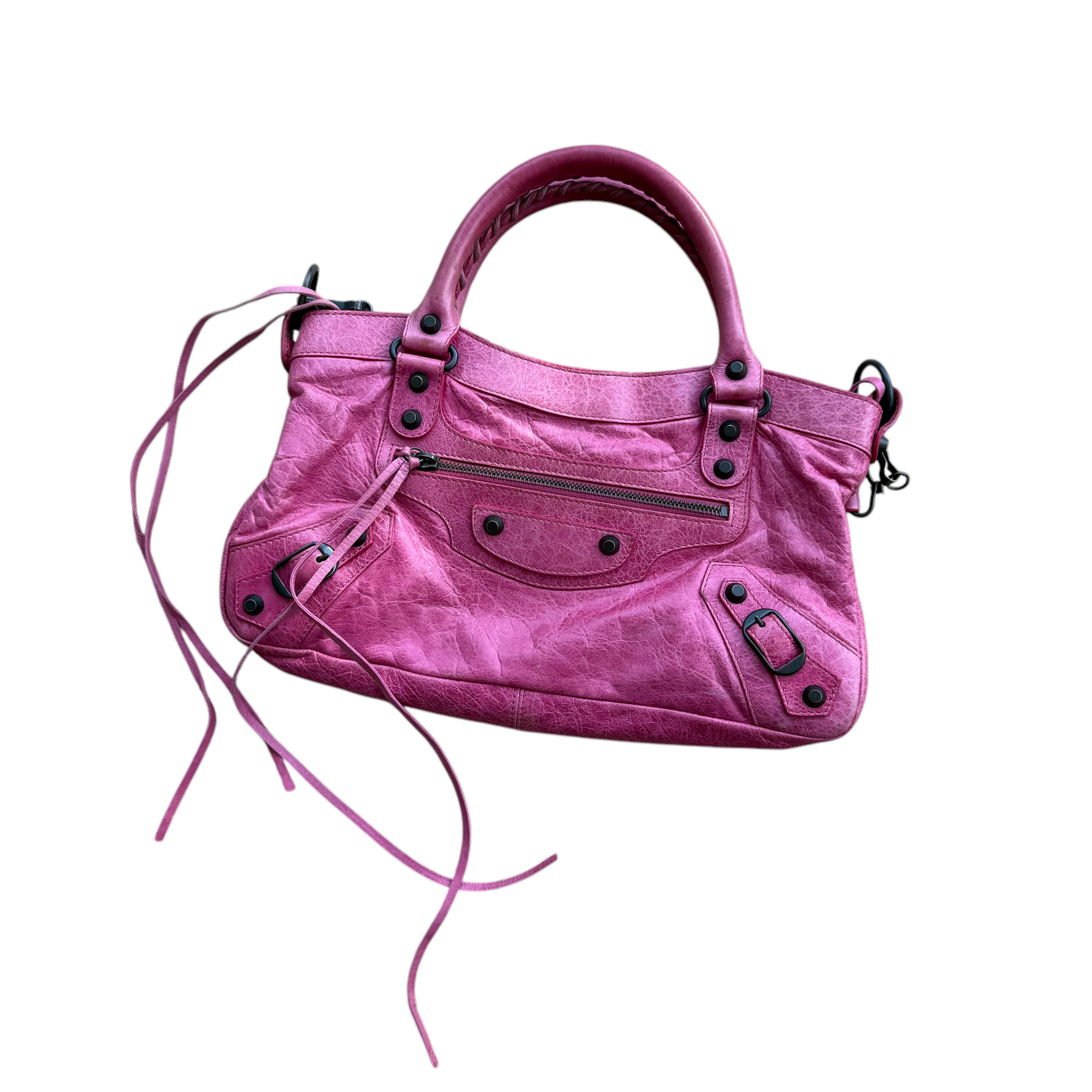 balenciaga pink city bag