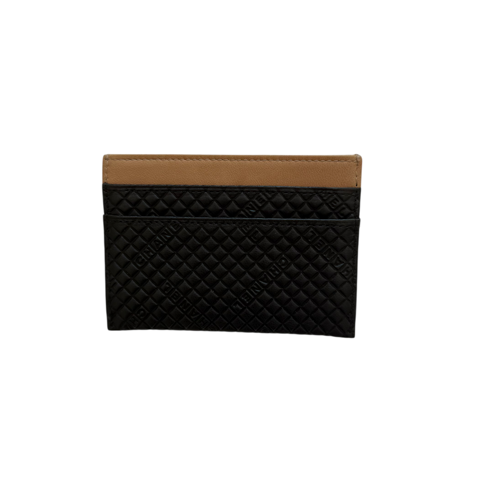 chanel 2000s black cardholder