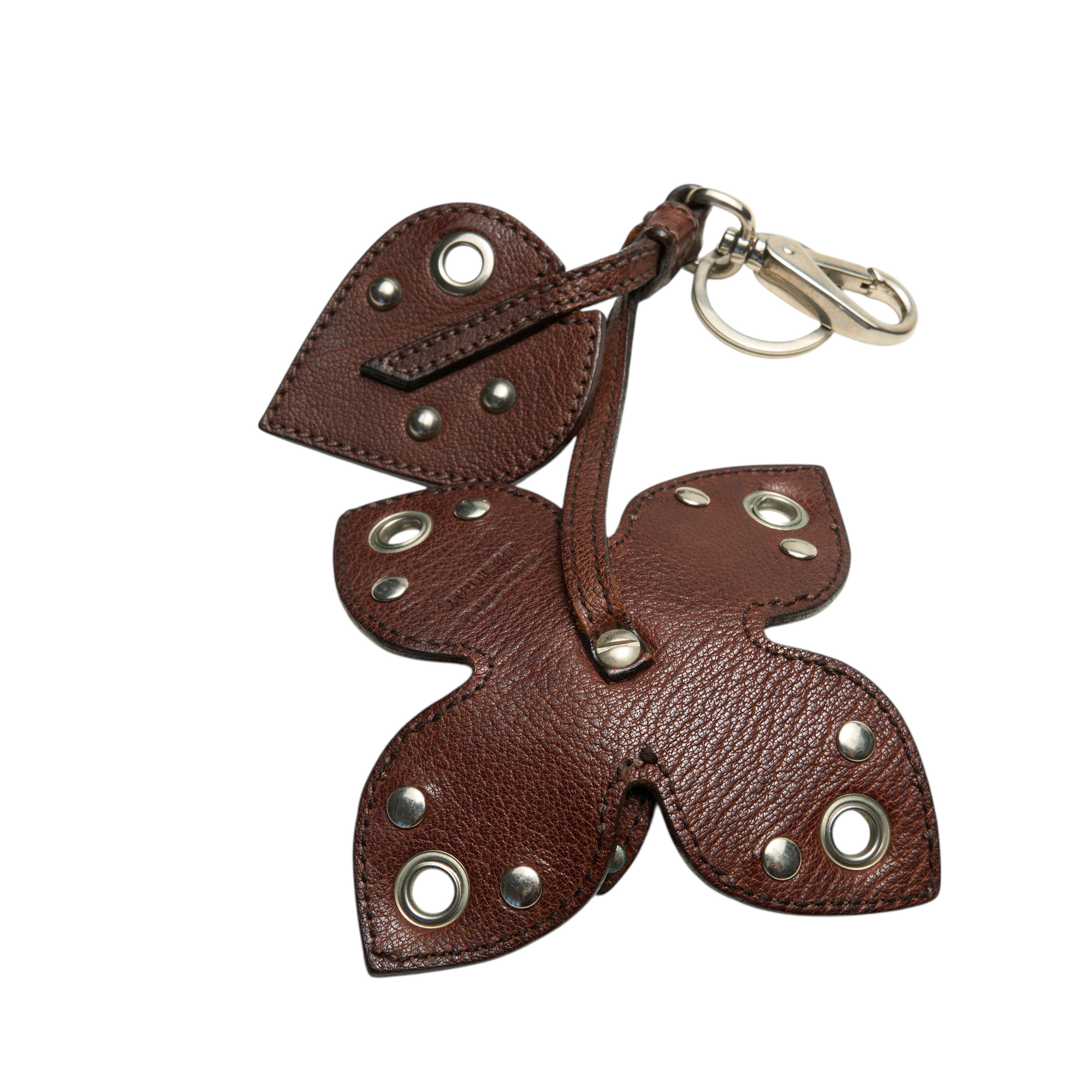 miu miu 2000s brown flower keychain