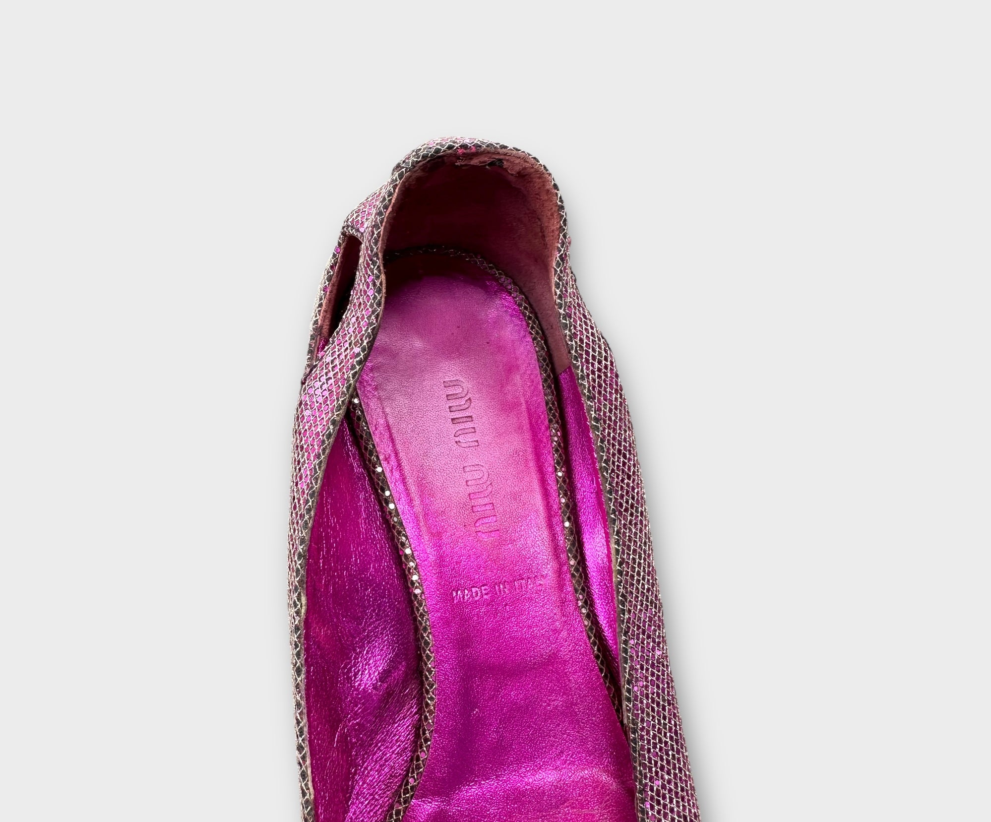 miu miu 2000s pink ballet flats