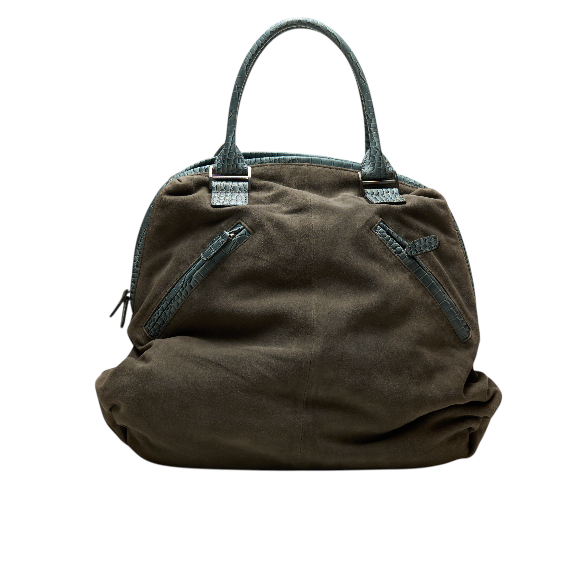 muta gray suede 8 bag