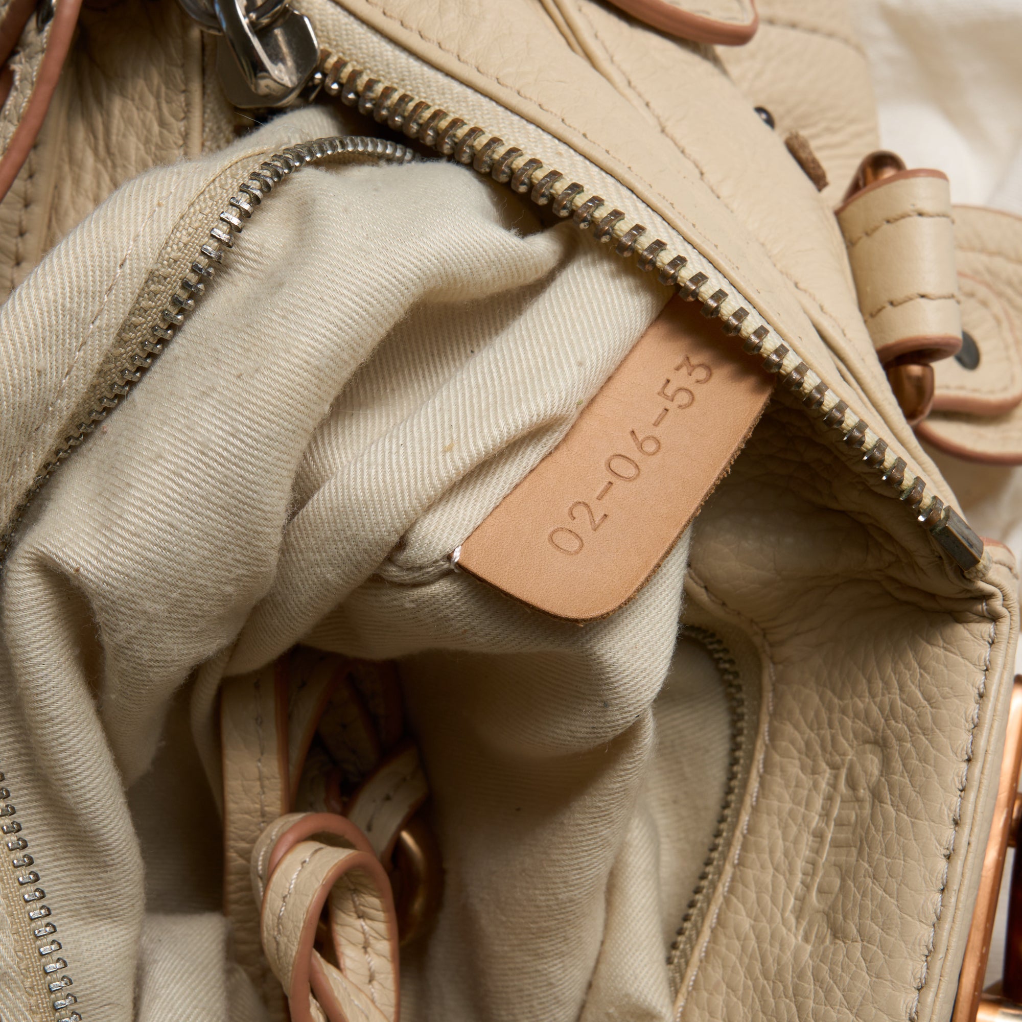 chloé 2000s cream paddington bag