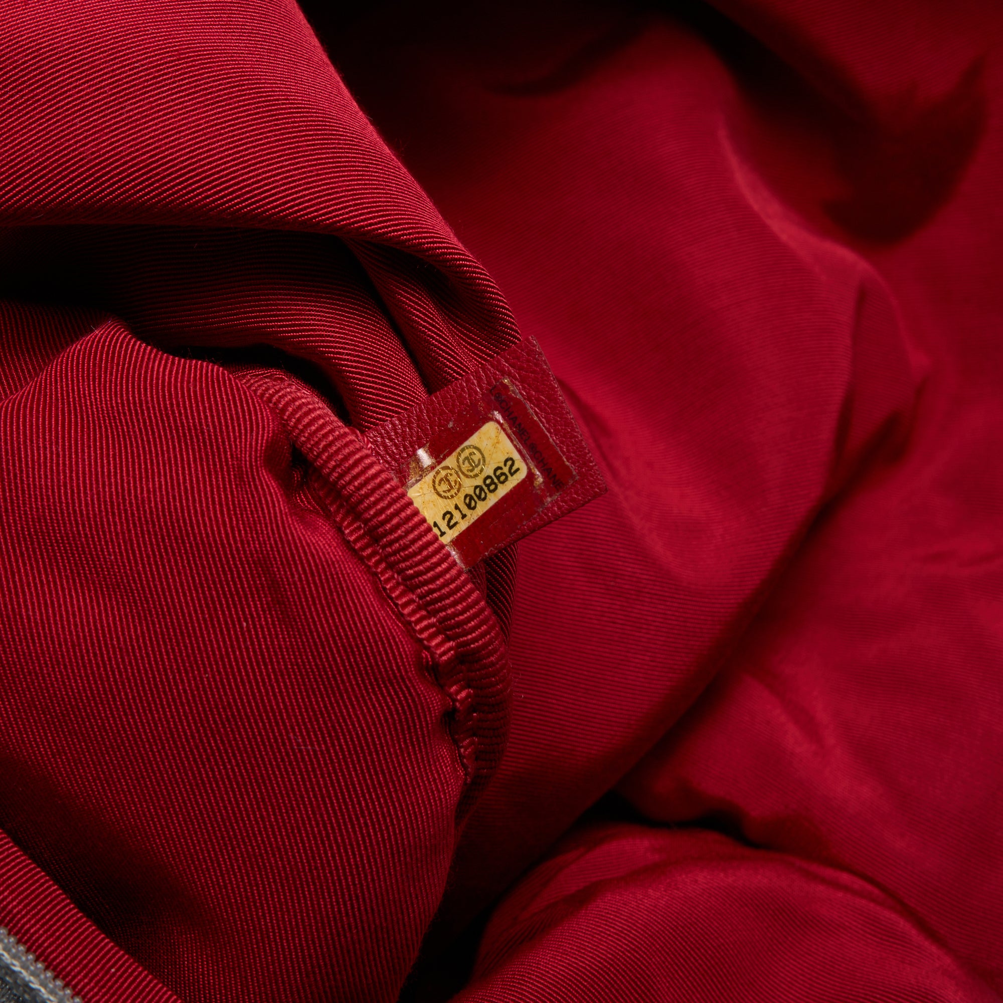 chanel 2000s grey LA bag