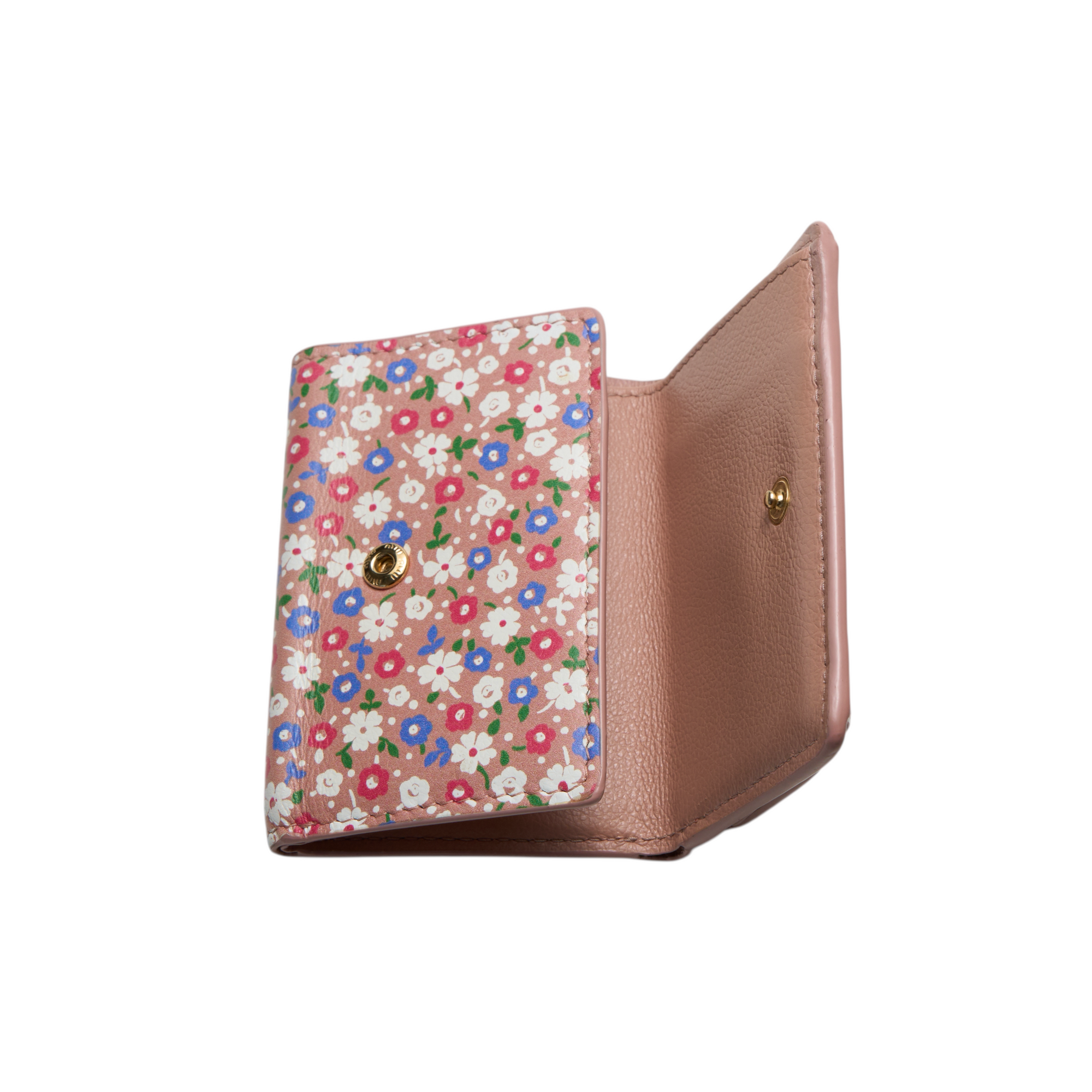 miu miu pink mini flower wallet