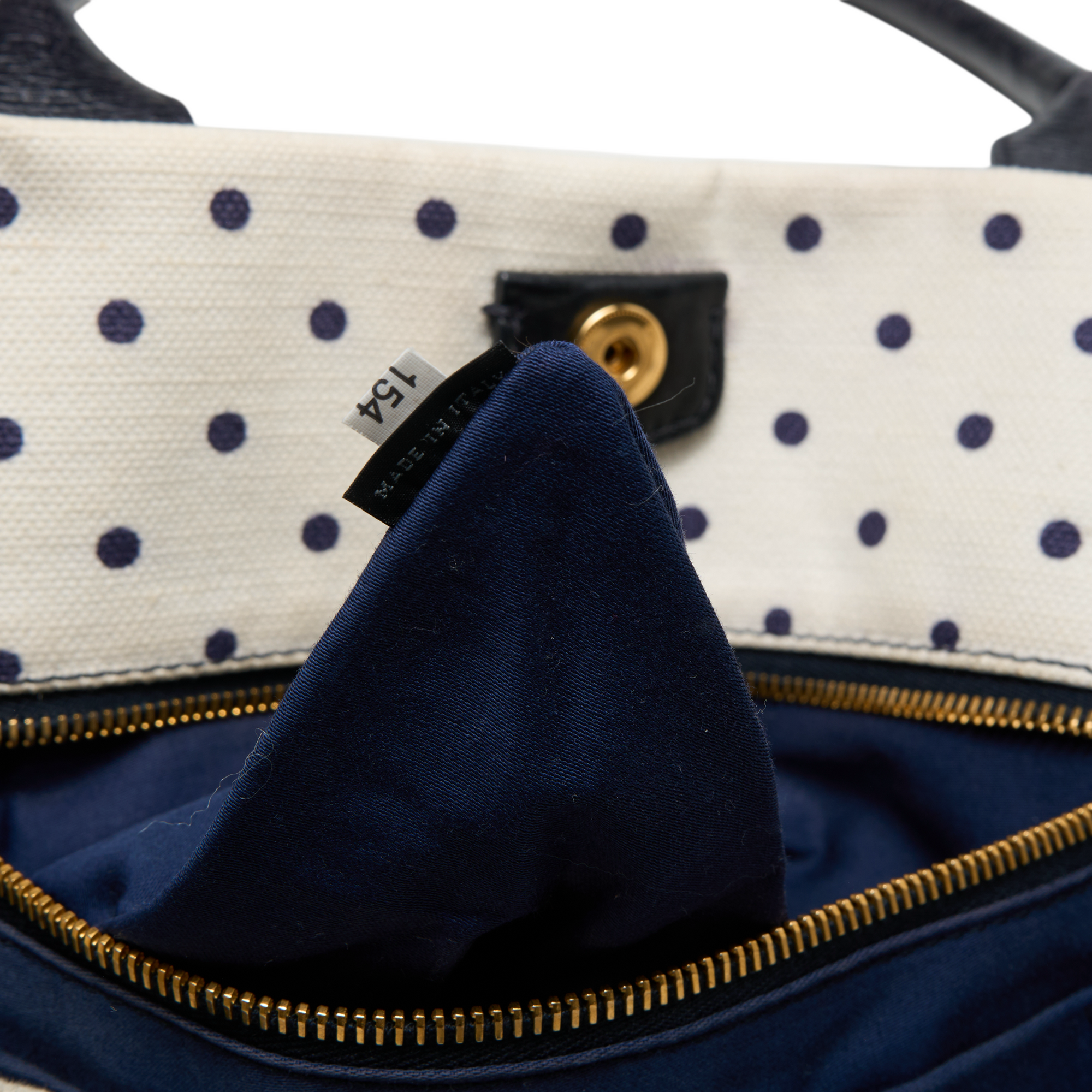 miu miu white polka dot bag