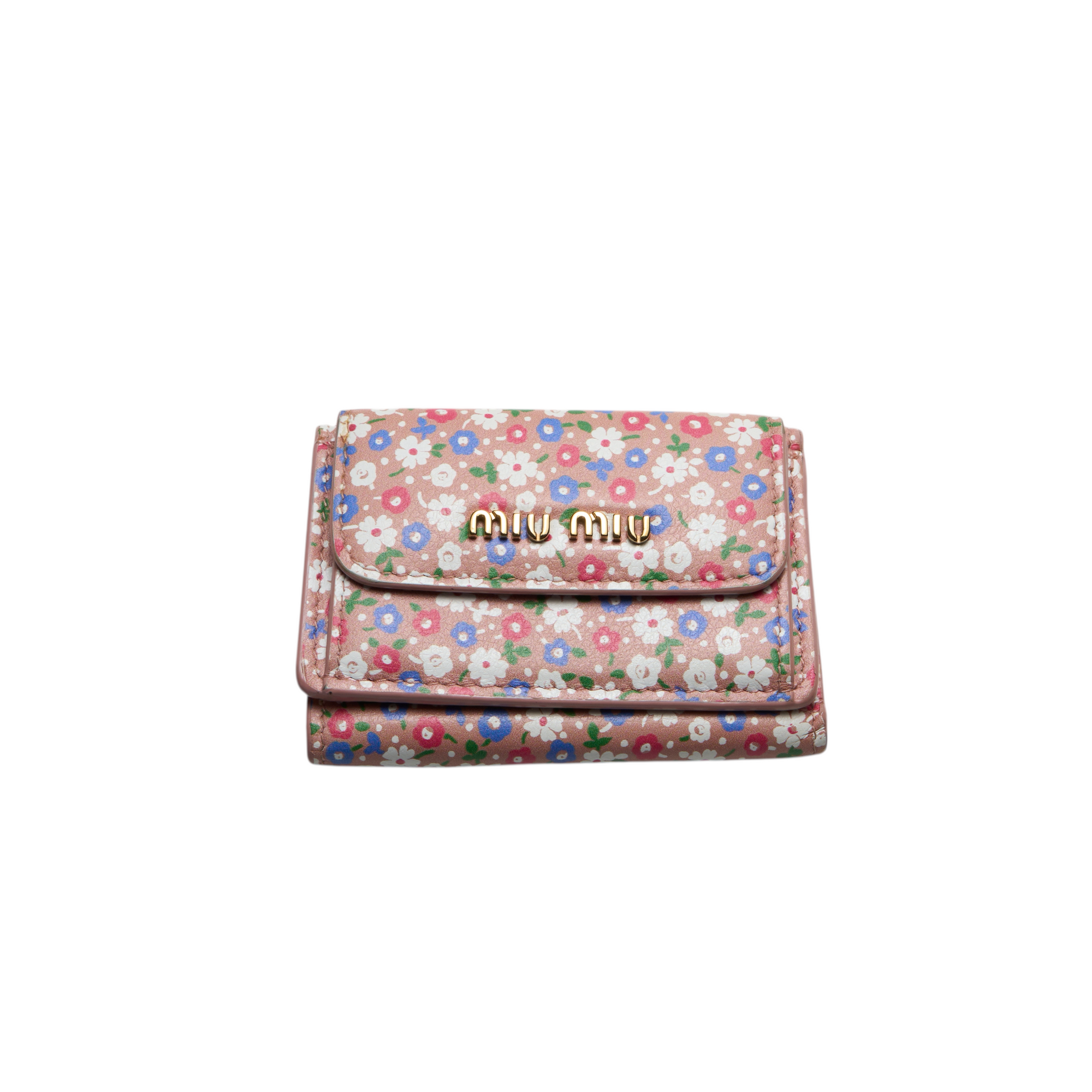 miu miu pink mini flower wallet