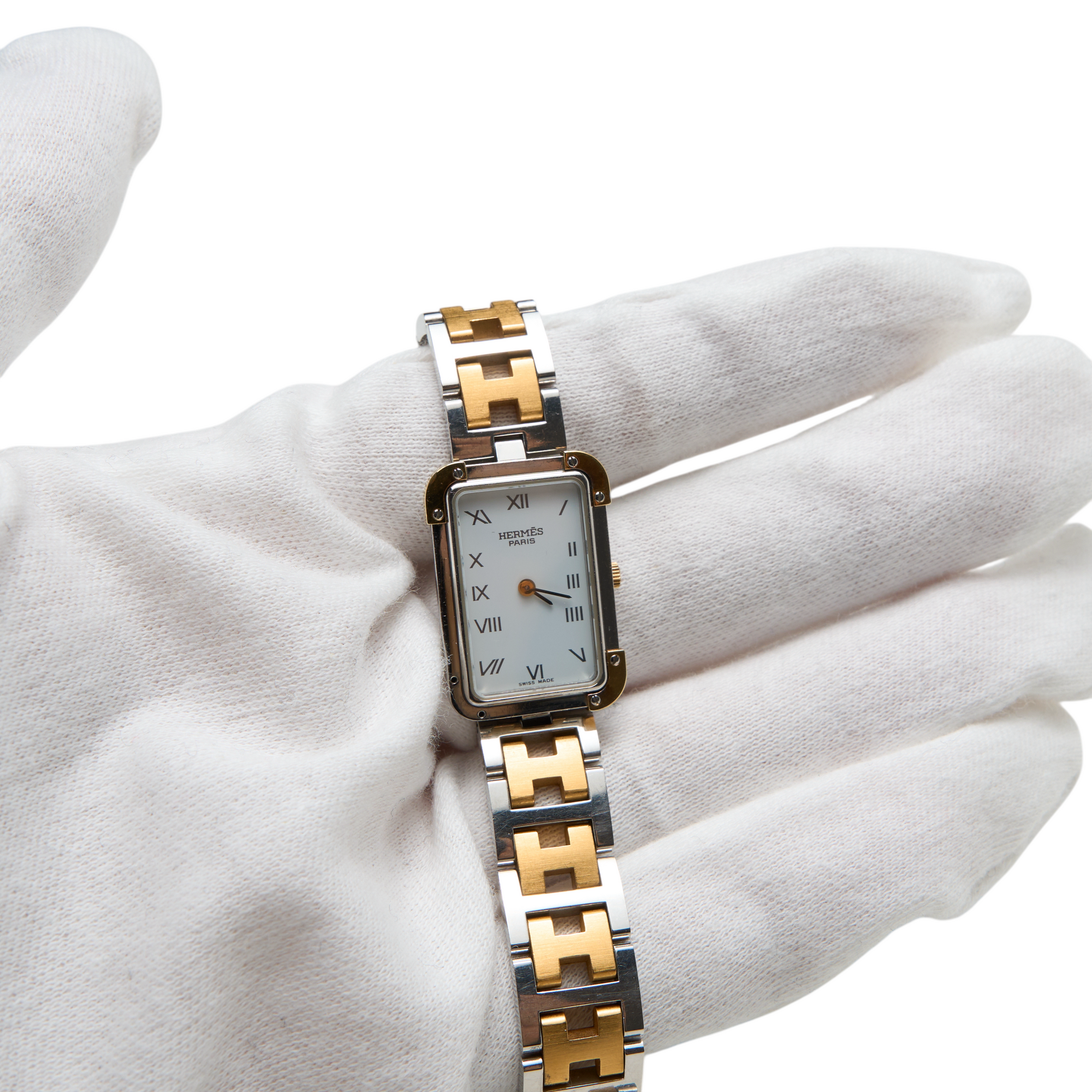 hermès 2000s two tone watch