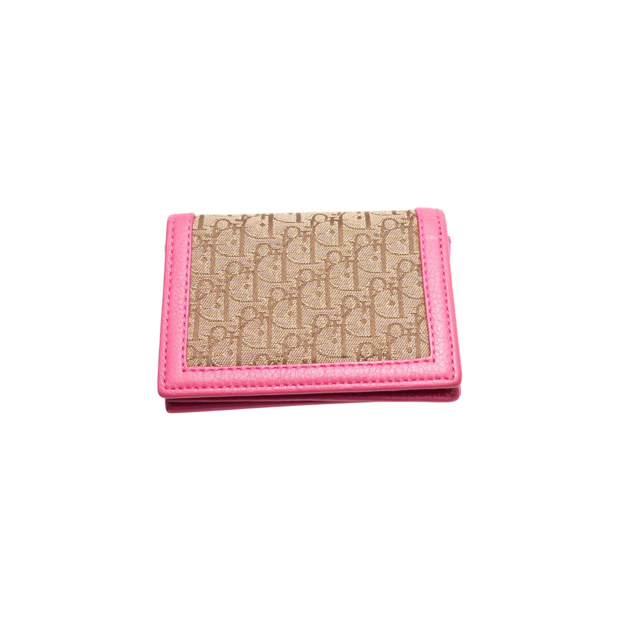 christian dior 2000s pink columbus cardholder wallet