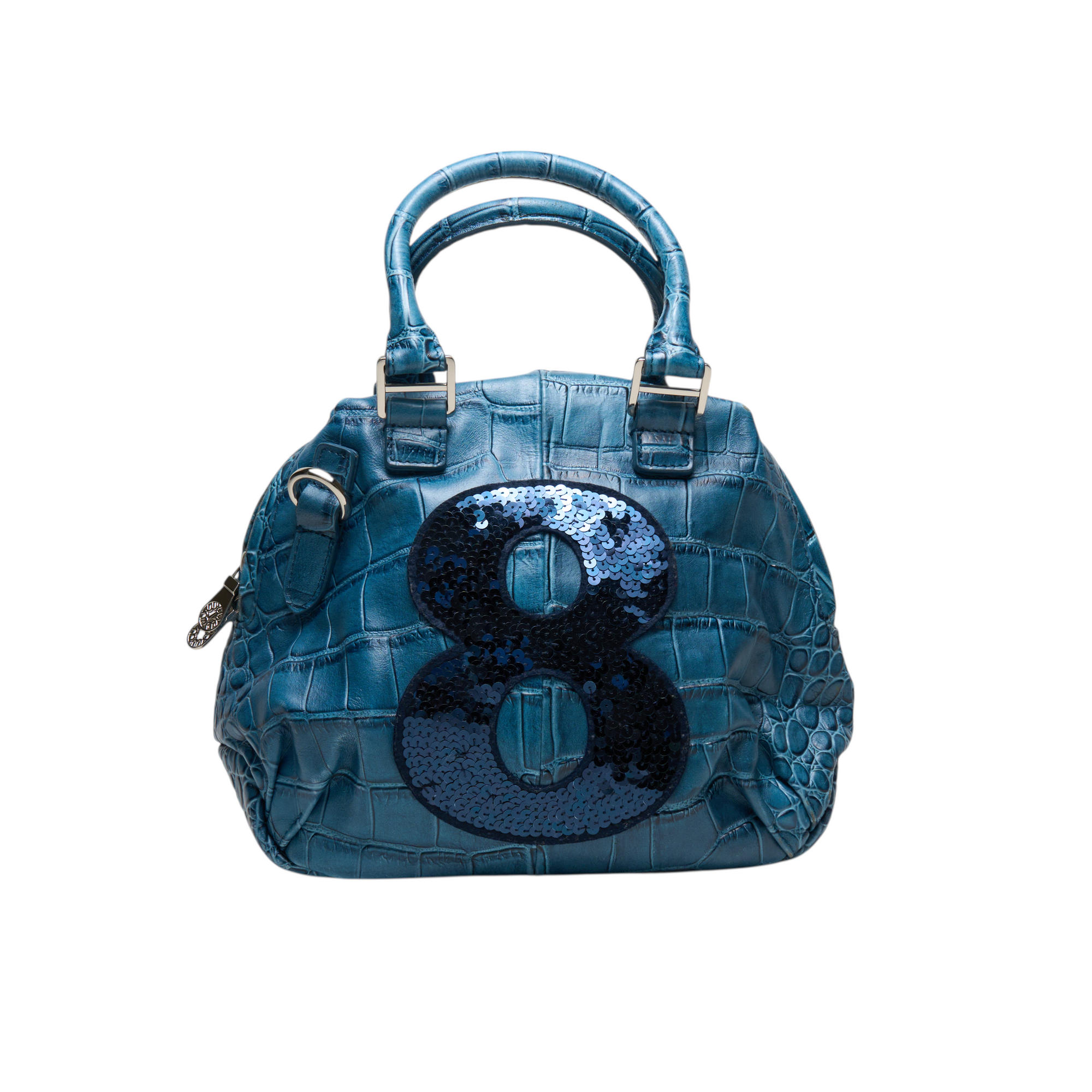 muta blue crocodile 8 mini bag