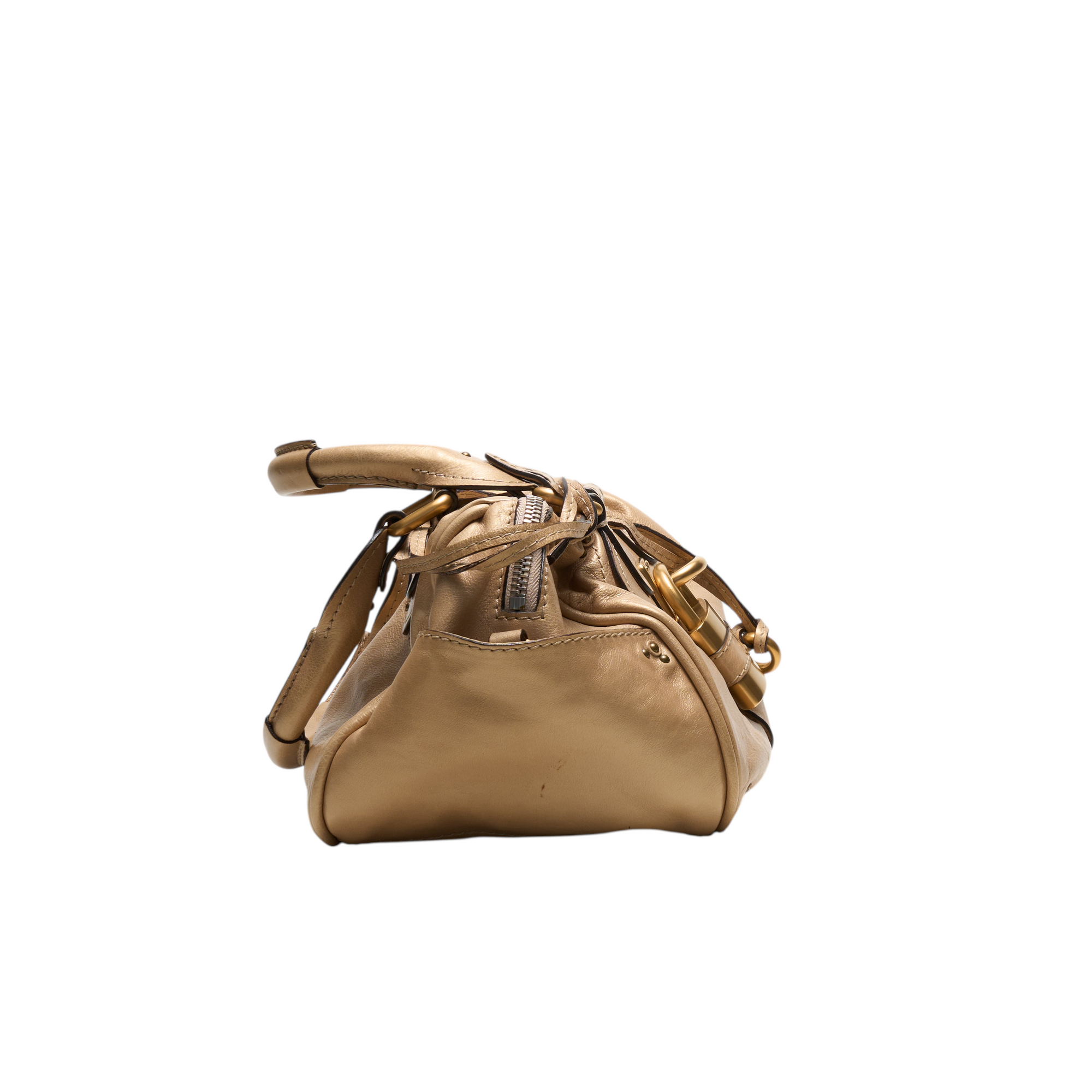 chloé 2000s gold small paddington bag