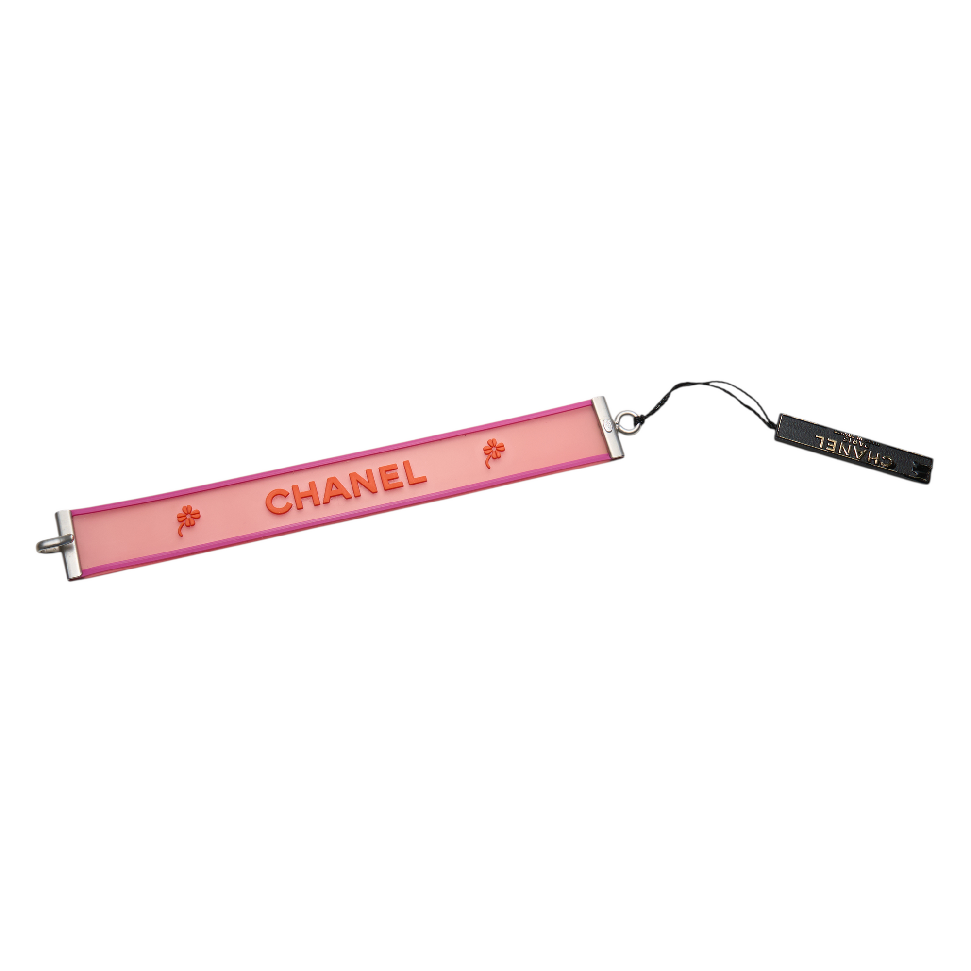 chanel pink and red clear bracelet
