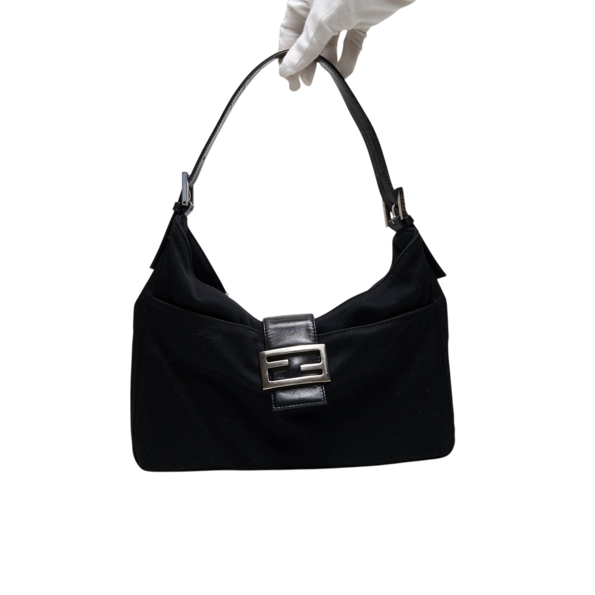 fendi 2000s black mamma bucket bag