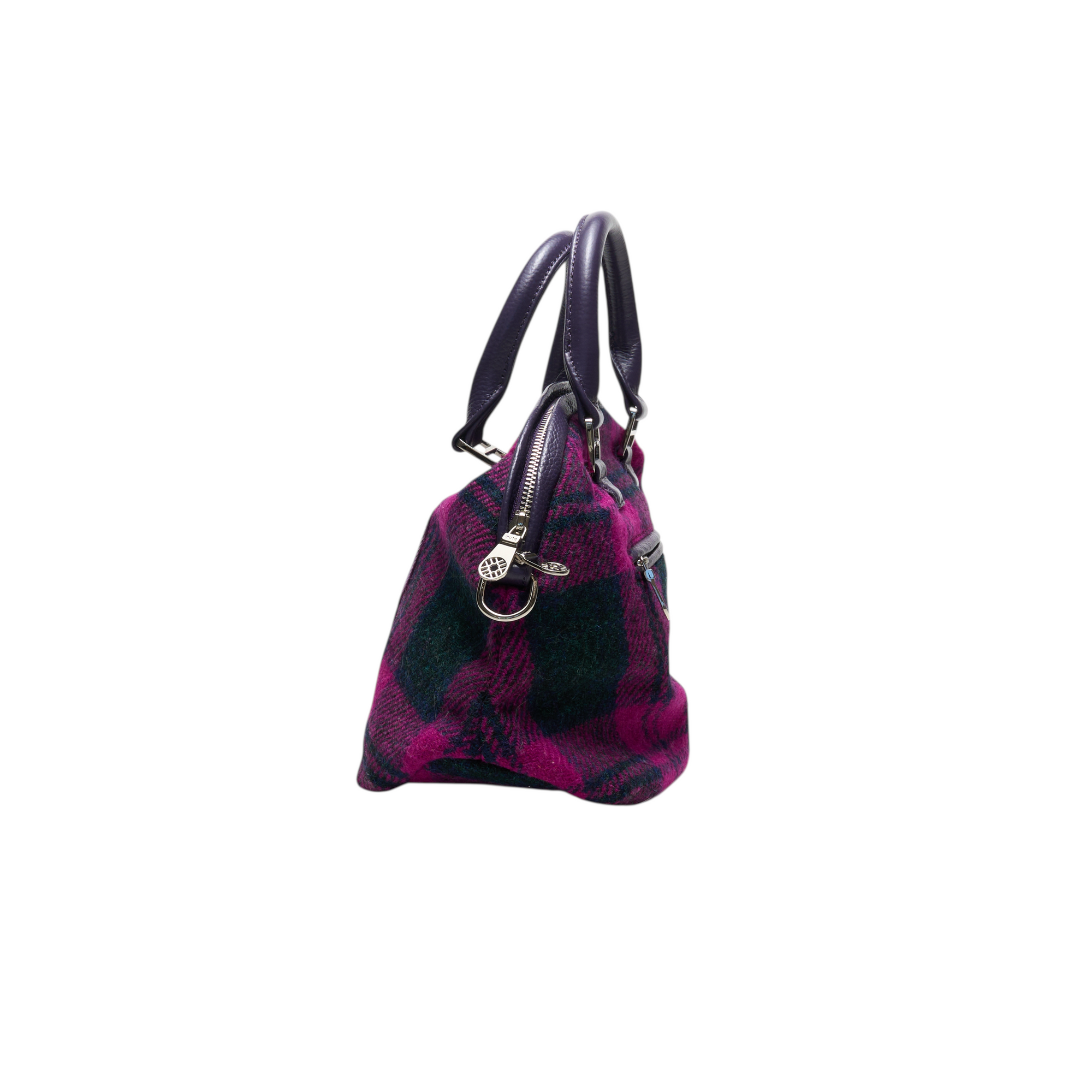 muta purple and pink plaid 8 mini bag